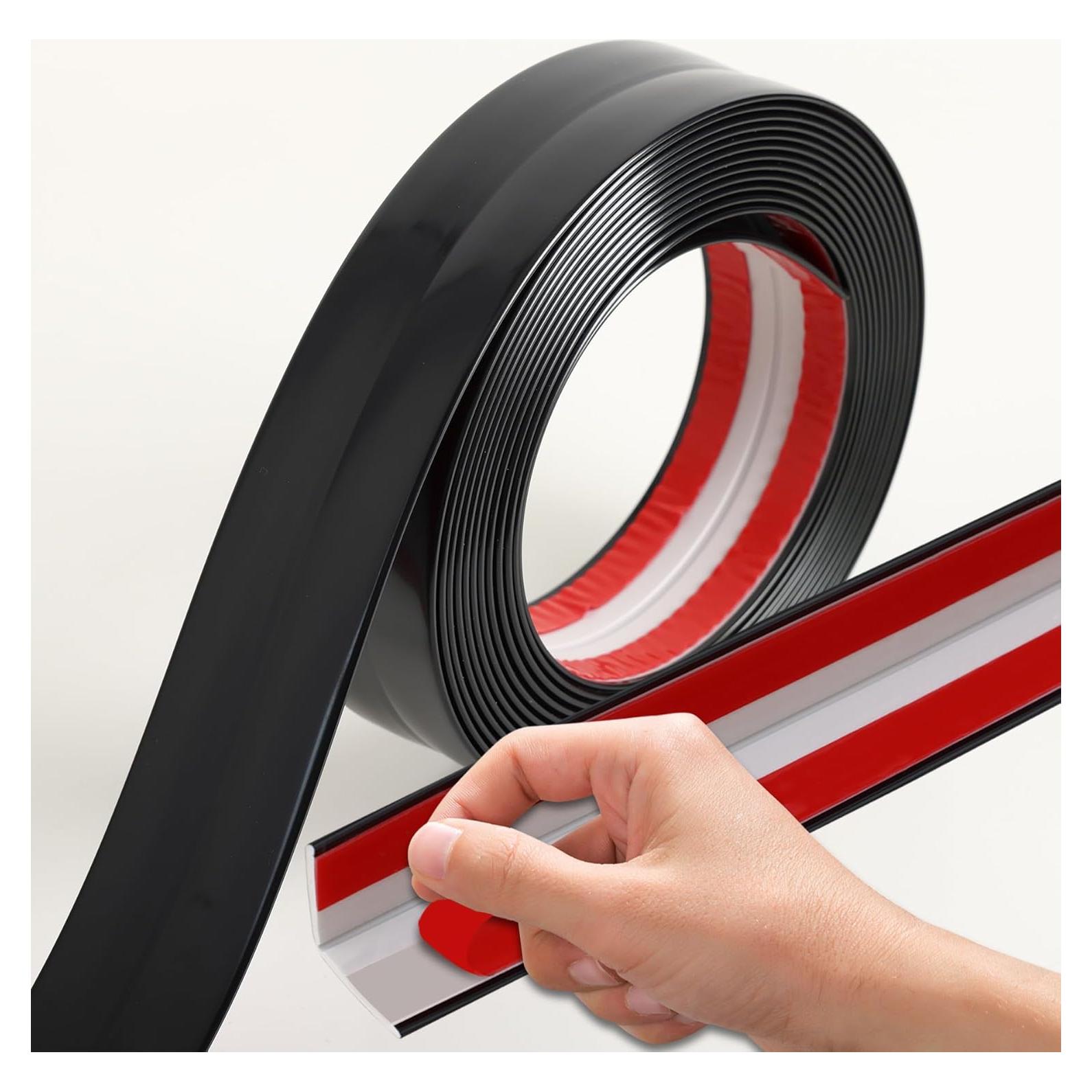 Moldura Autoadhesiva Protectora de Esquinas Coengwui 5m x 2cm Negro Mate