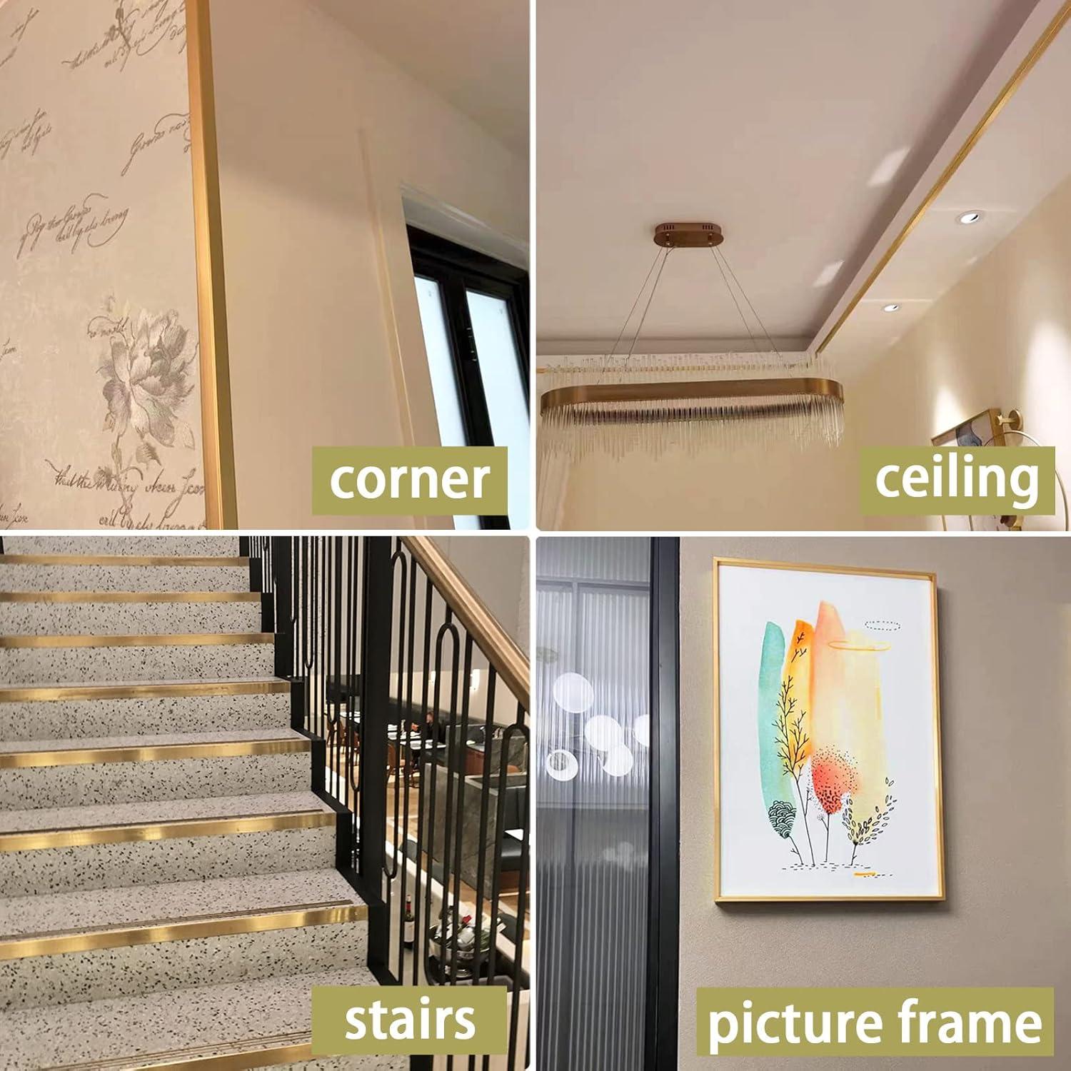 Guardas de Esquina de Acero Inoxidable Trimold 0.9m x 1.5cm (3pcs)