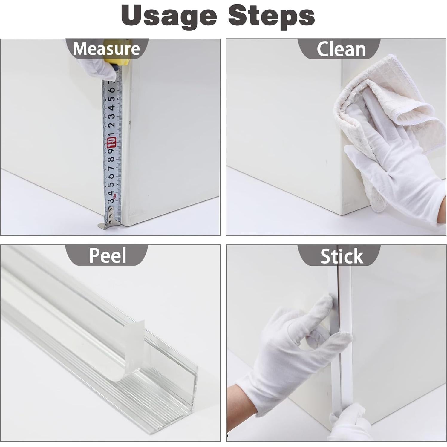 Protectores de Esquinas de Aluminio Coengwui 3Pcs 0.88m Plata Mate