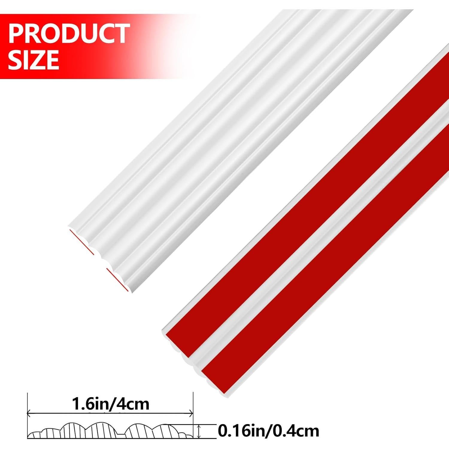 Protector de Esquinas de Pared Yonilarey 6.1m Autoadhesivo Blanco