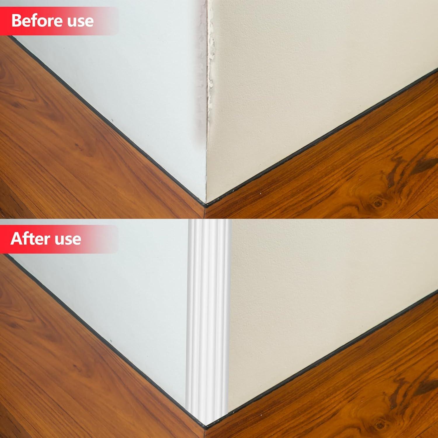 Protector de Esquinas de Pared Yonilarey 6.1m Autoadhesivo Blanco