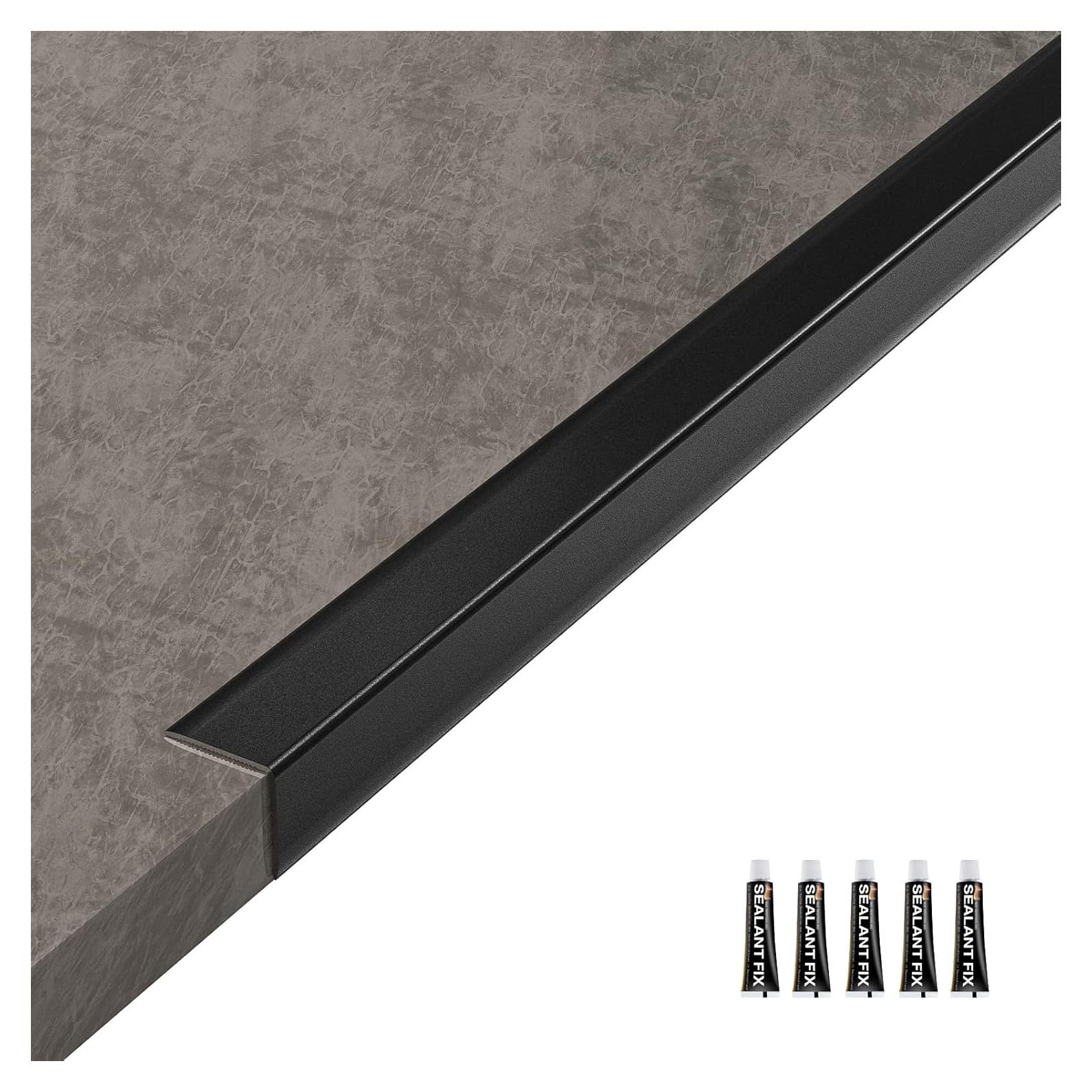 Protectores de Esquina de Aluminio Jiekayi 5 Pcs 90.17 cm Negro