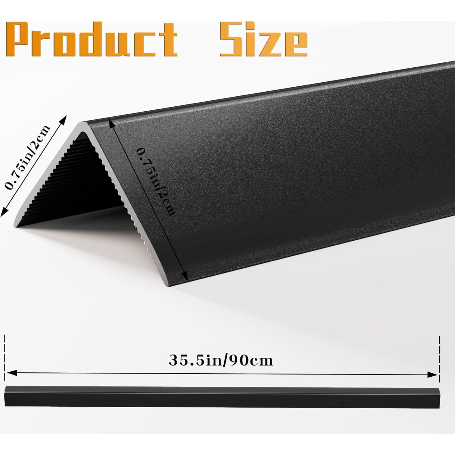 Protectores de Esquina de Aluminio Jiekayi 5 Pcs 90.17 cm Negro