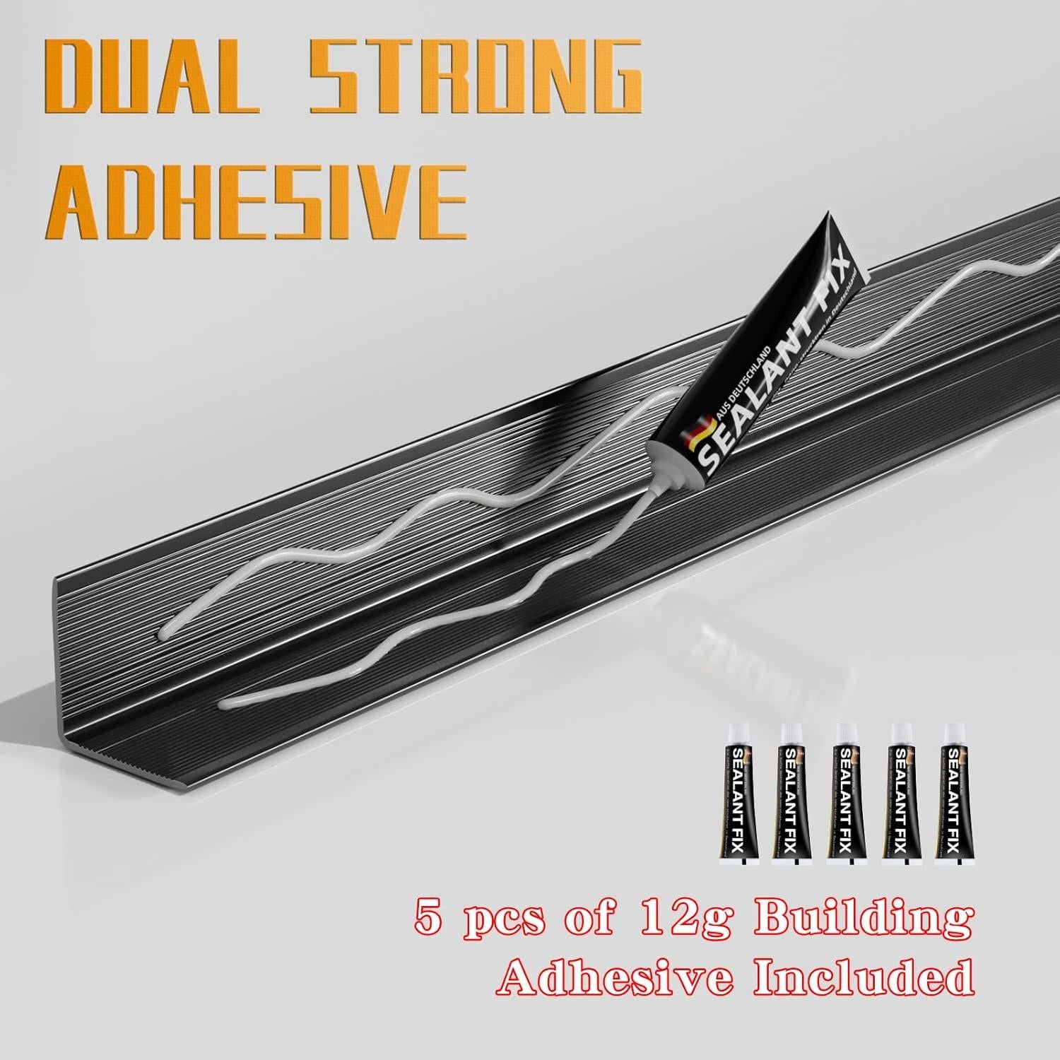 Protectores de Esquina de Aluminio Jiekayi 5 Pcs 90.17 cm Negro