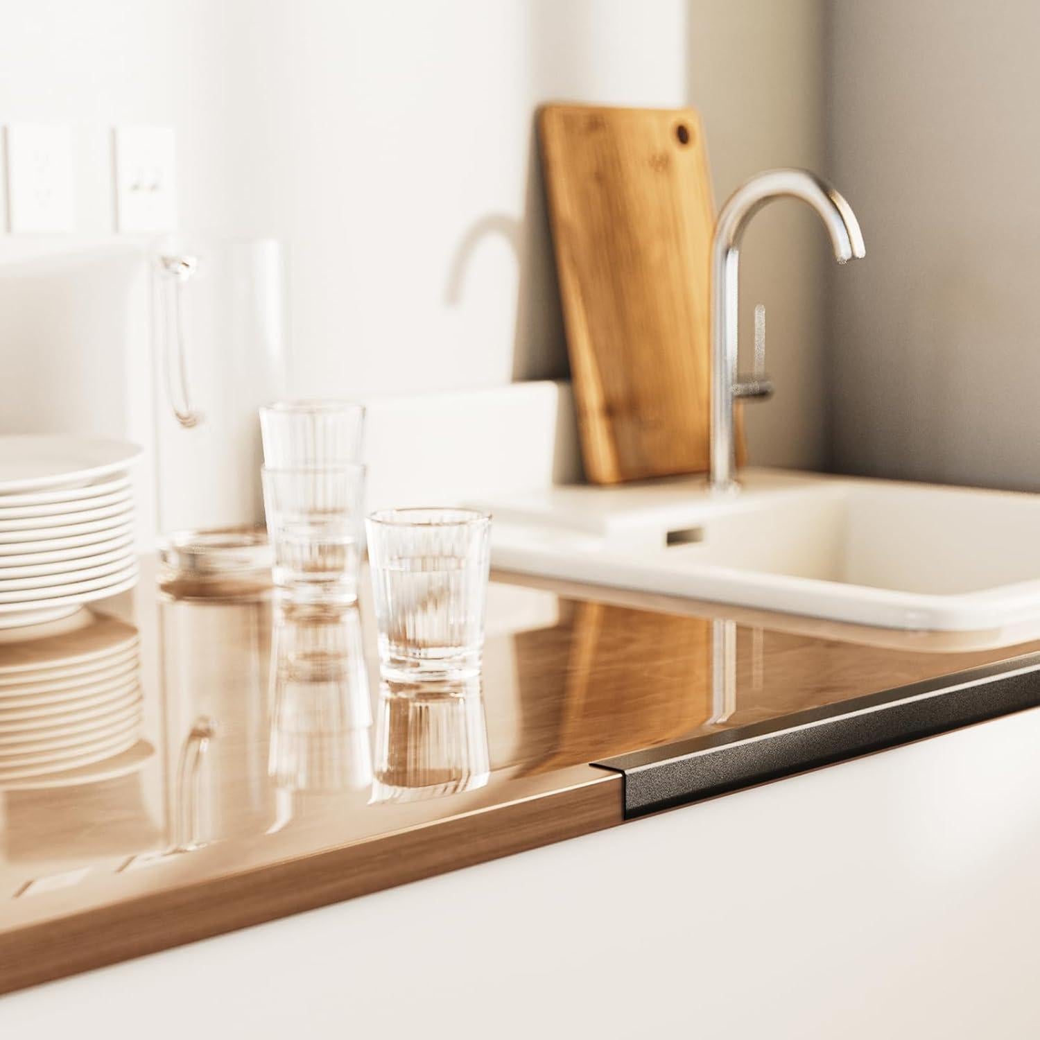 Protectores de Esquina de Aluminio Jiekayi 5 Pcs 90.17 cm Negro