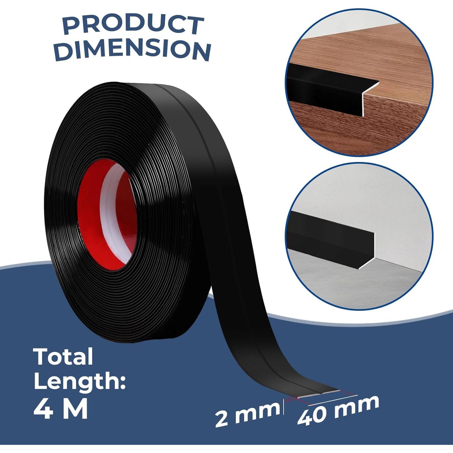 Protector de Esquina Autoadhesivo Storystore 4.06 cm x 3.96 m Negro