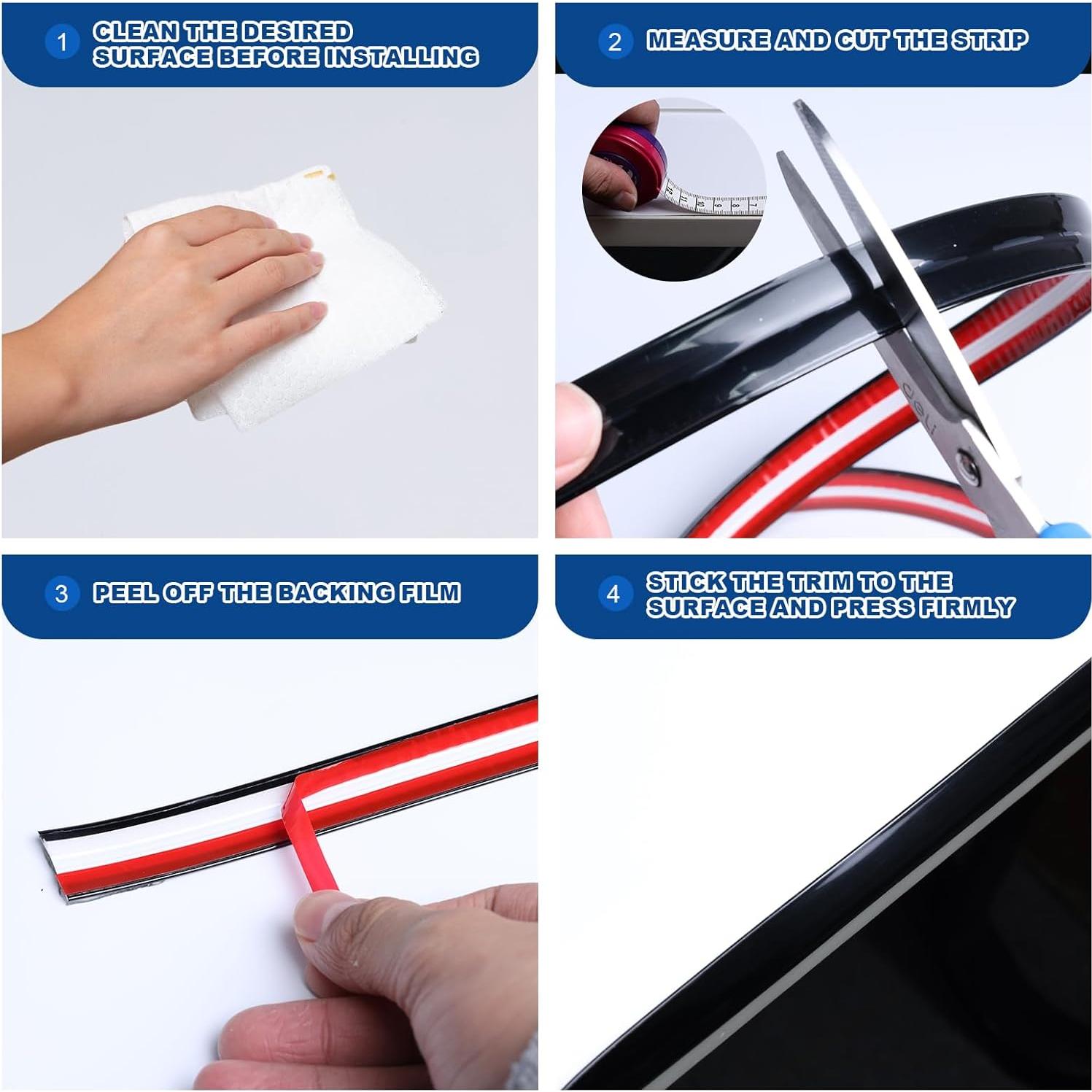 Protector de Esquina Autoadhesivo Storystore 4.06 cm x 3.96 m Negro