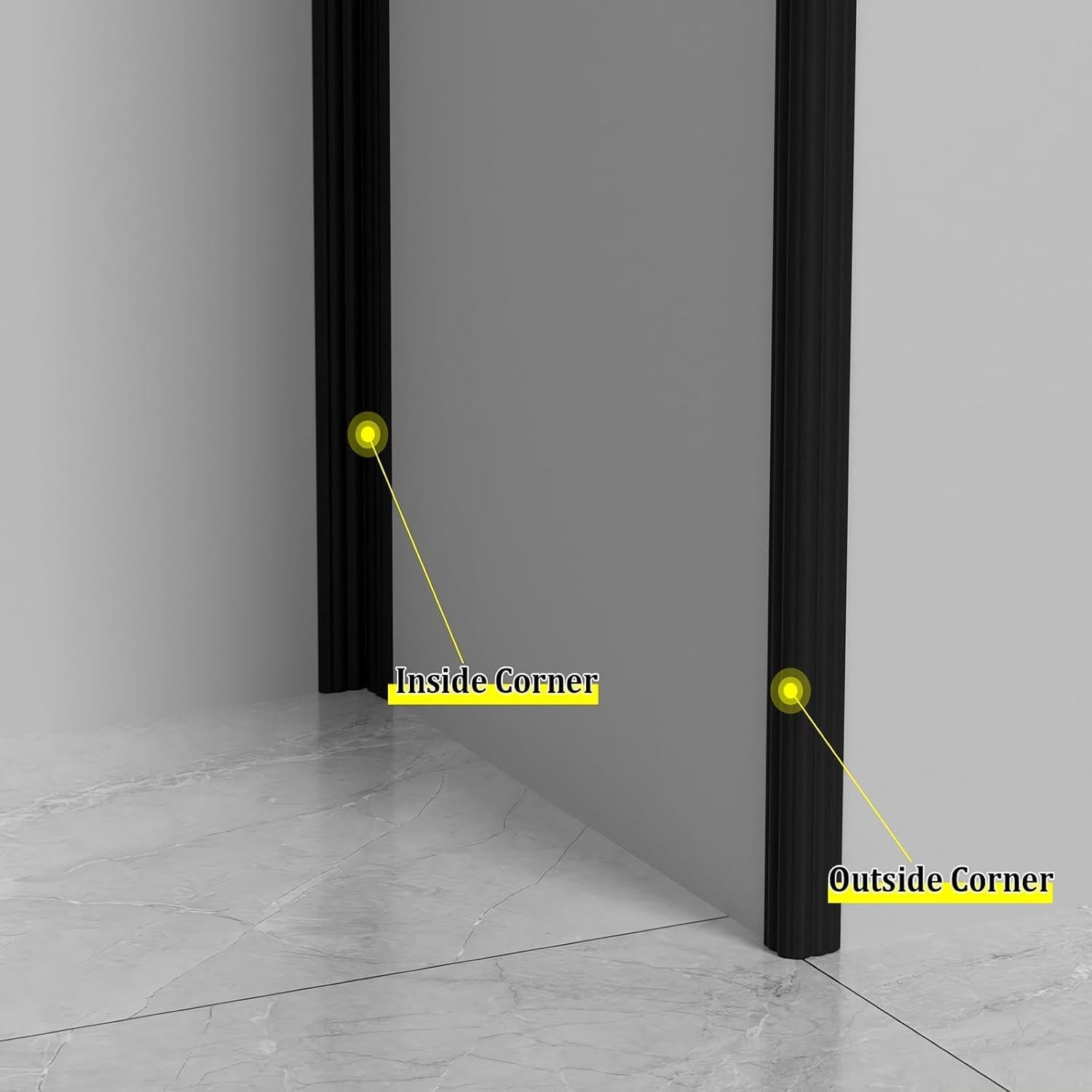 Protector de esquina Duzzy 3.2m autoadhesivo flexible negro