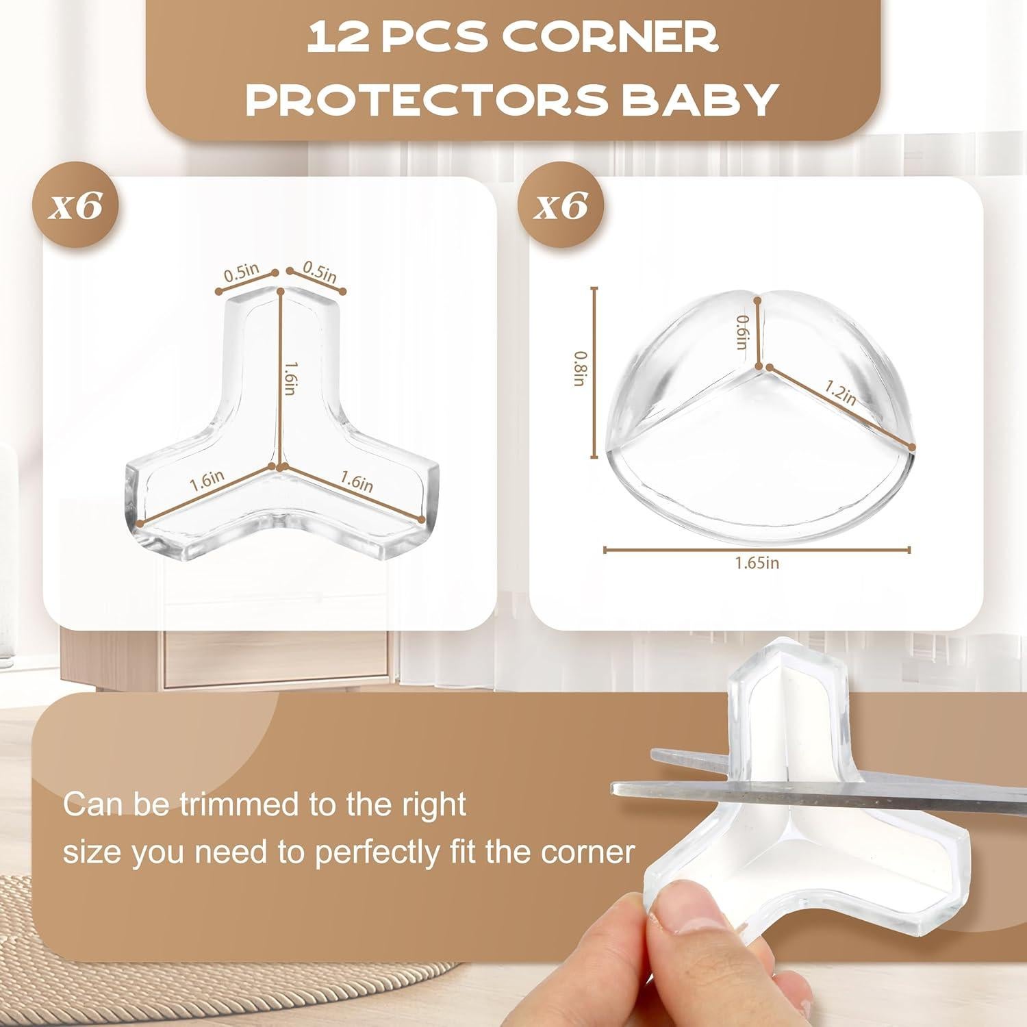 Protectores de Esquinas para Bebés VYNZO - 12 Piezas Silicona