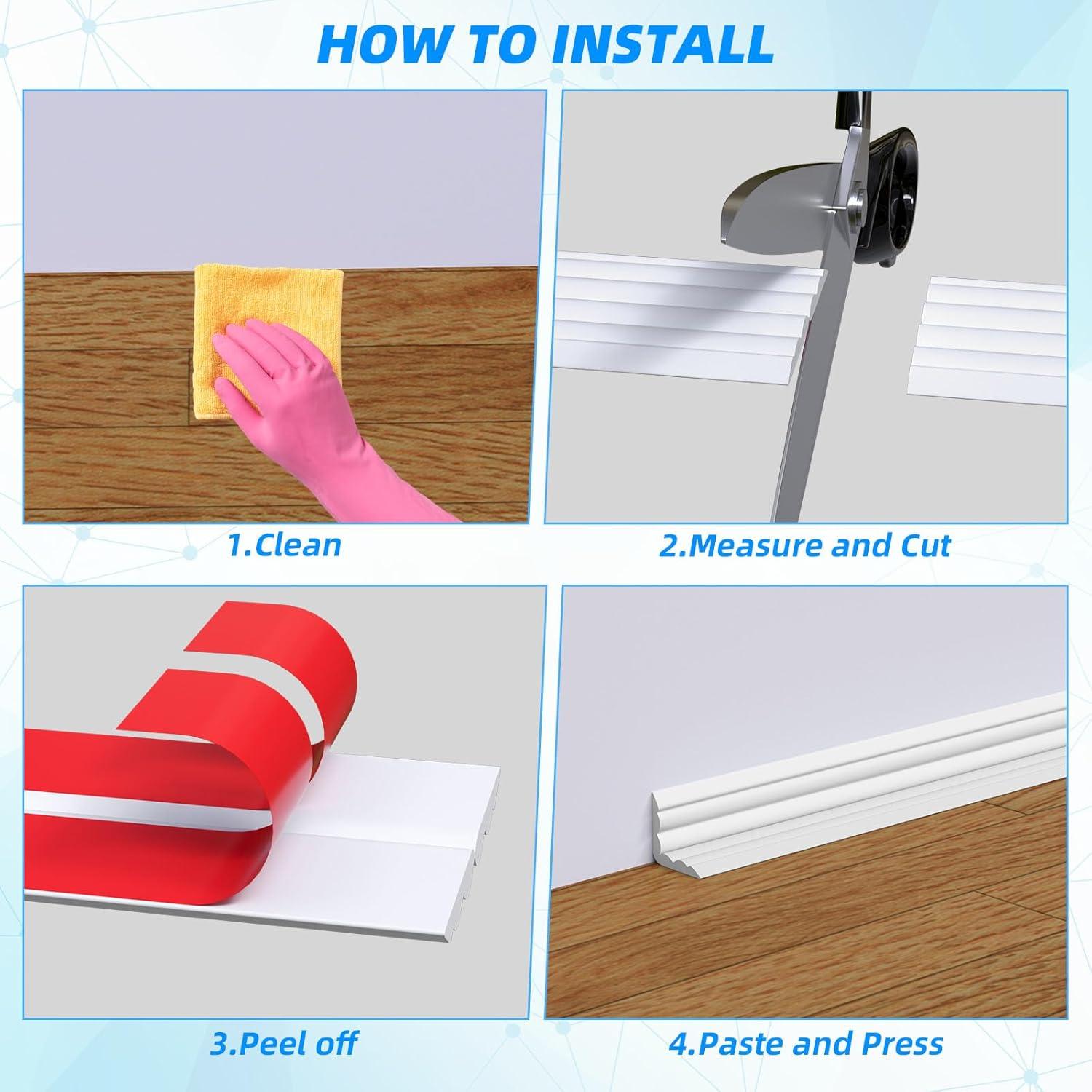 Protector de Esquina de Pared Pluden 1.6in x 6.1m Autoadhesivo