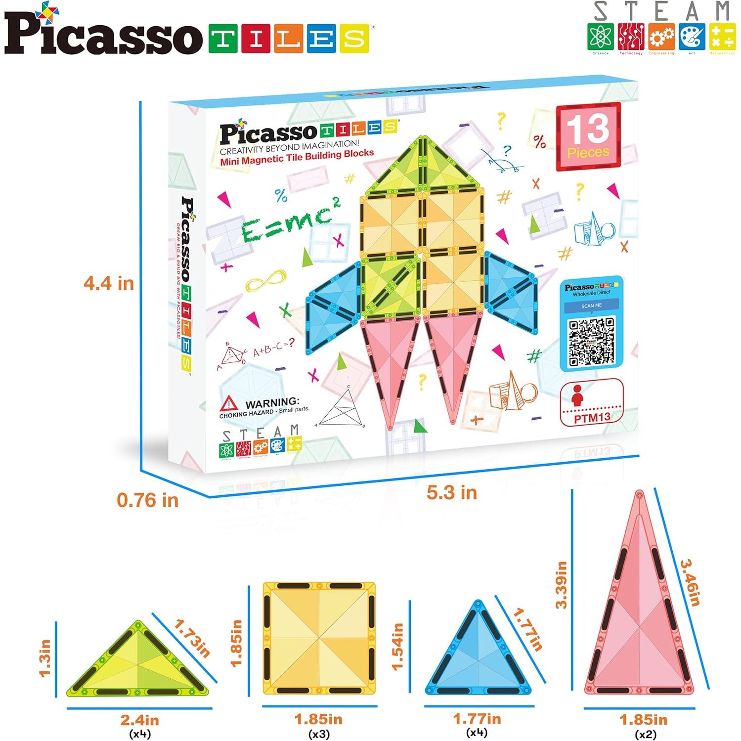 Juego de Bloques Magnéticos PicassoTiles Mini 13 Piezas