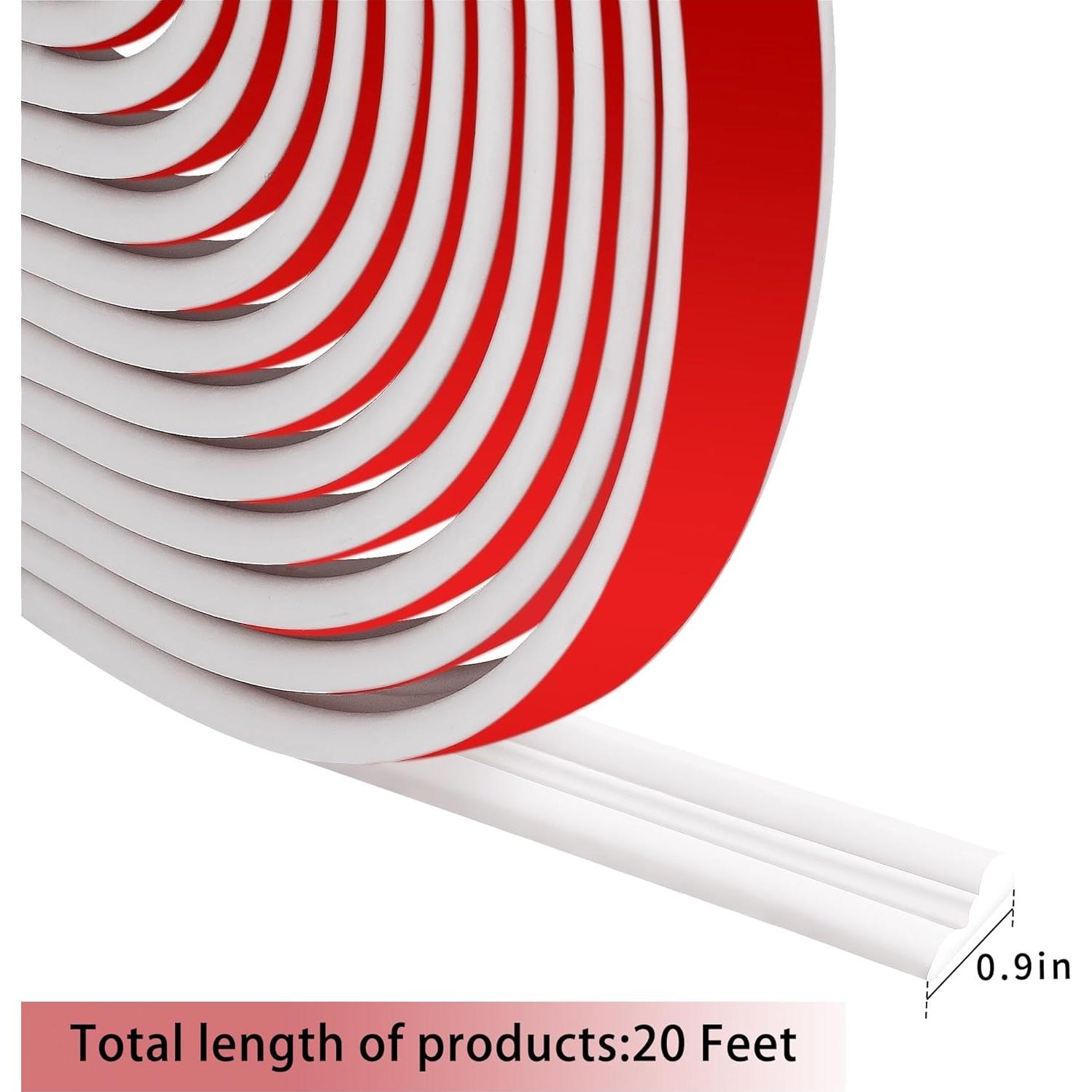 Moldura de Decoración de Pared Autoadhesiva moonoom 20 pies