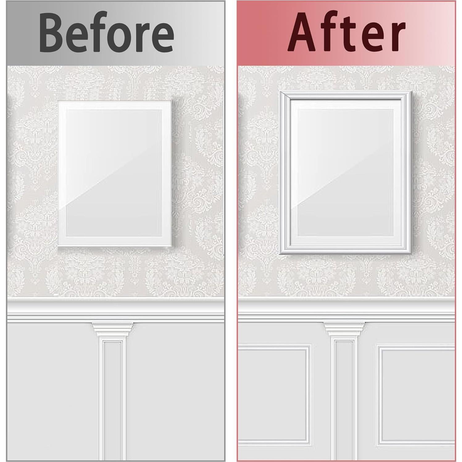 Moldura de Decoración de Pared Autoadhesiva moonoom 20 pies