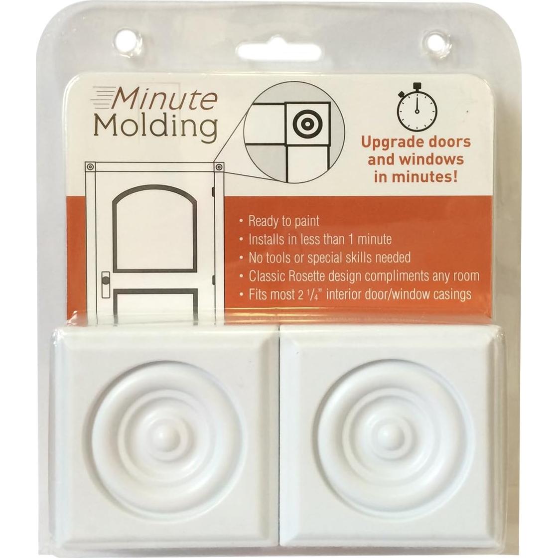 Roseta Clásica de Plástico Minute Molding 6.99 cm 2 Piezas