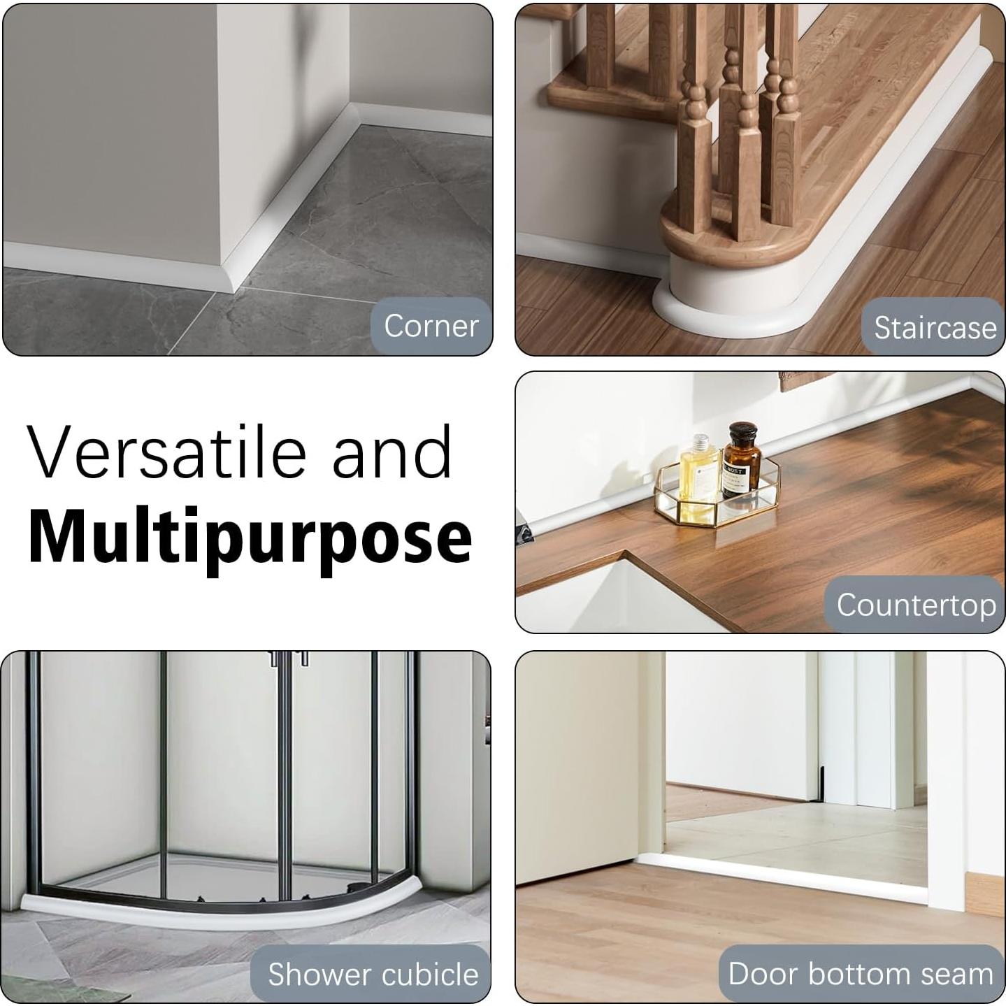 Moldura Flexible Cuarto Redondo WUMUTI 401.3 cm Blanca