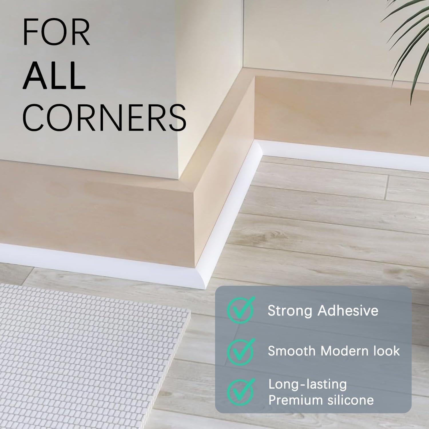 Moldura Flexible Cuarto Redondo WUMUTI 401.3 cm Blanca