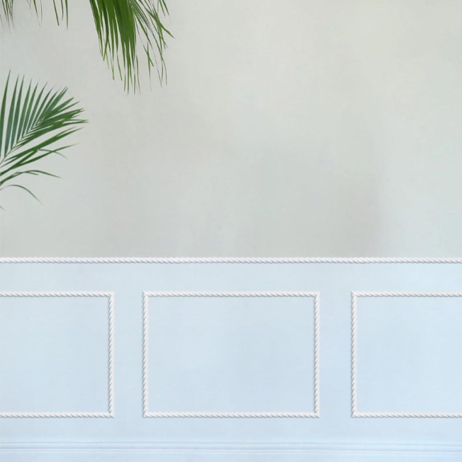 Moldura autoadhesiva flexible Taaizau 5m x 1.5cm blanca