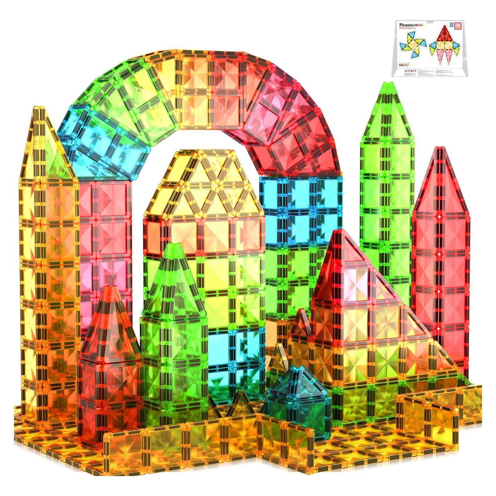 Bloques de Construcción Magnéticos PicassoTiles 36 Piezas Viaje