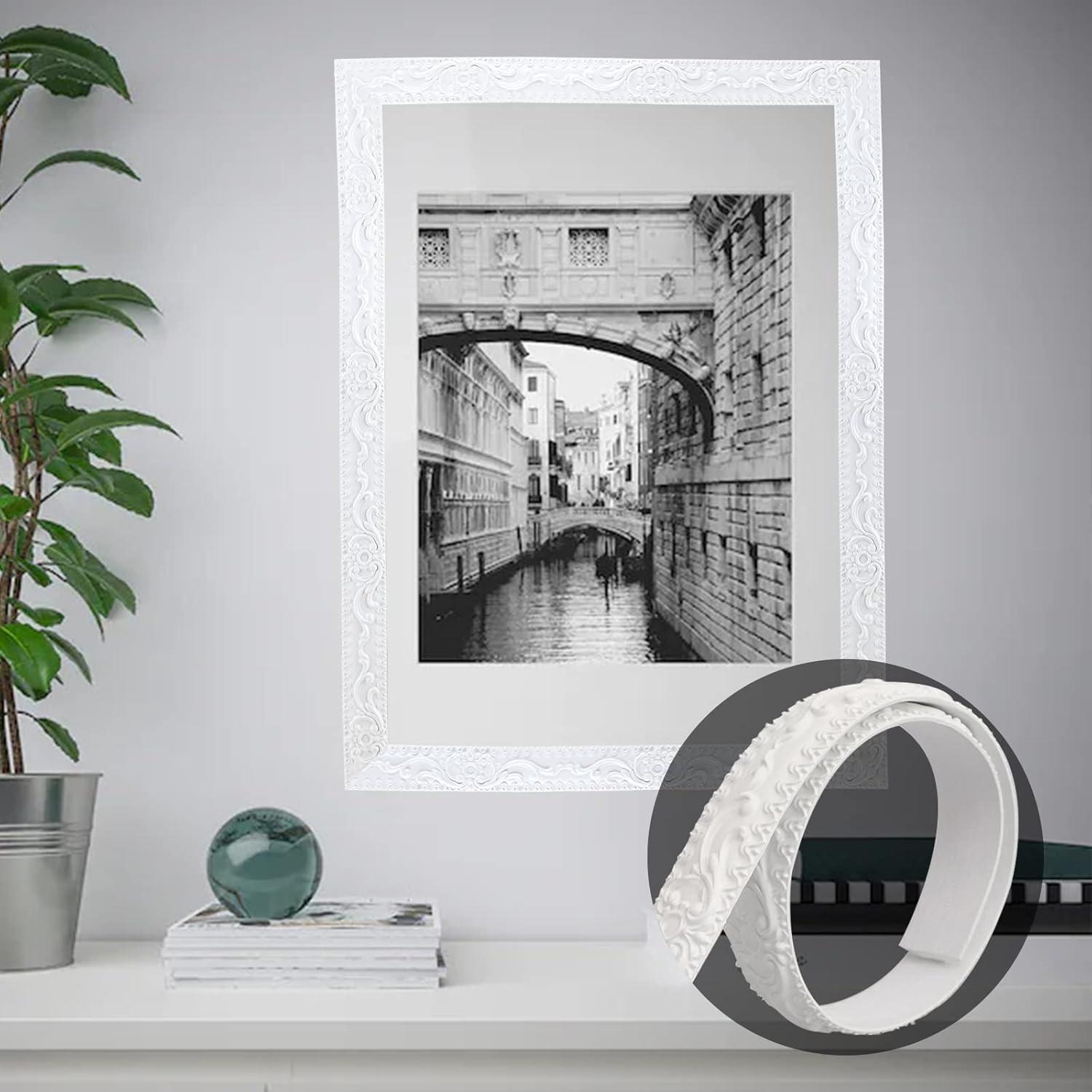 Moldura de Pared Autoadhesiva Gaahing 5m x 3.6cm Blanca