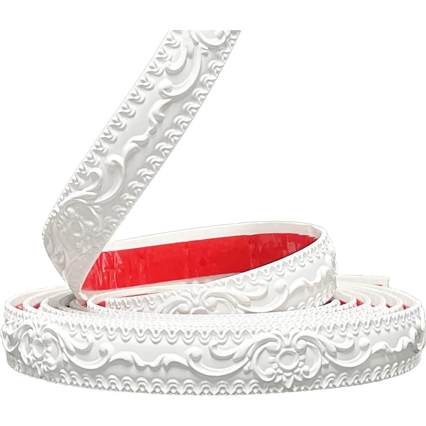 Moldura de Pared Autoadhesiva Gaahing 5m x 3.6cm Blanca