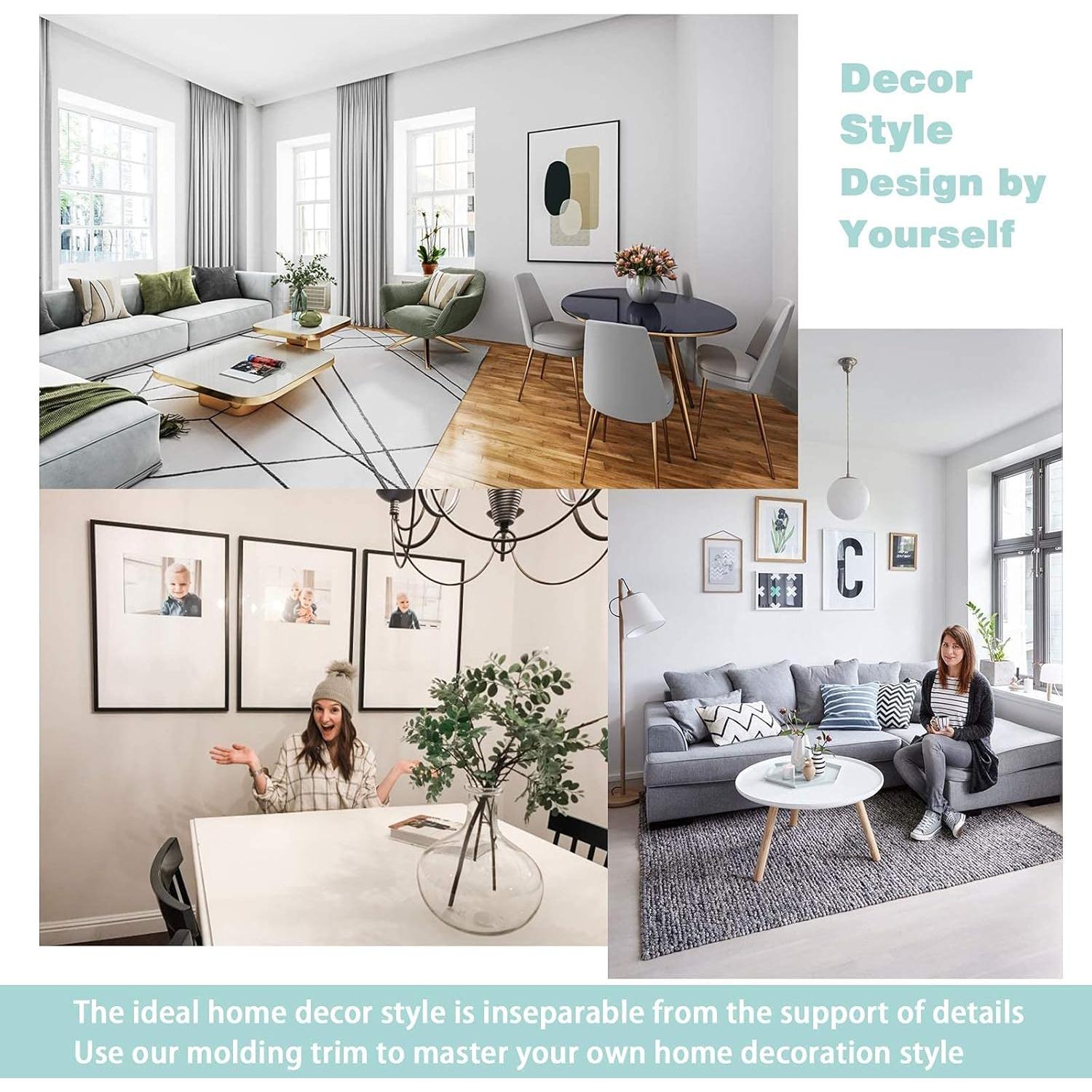 Moldura de Pared Autoadhesiva Gaahing 5m x 3.6cm Blanca