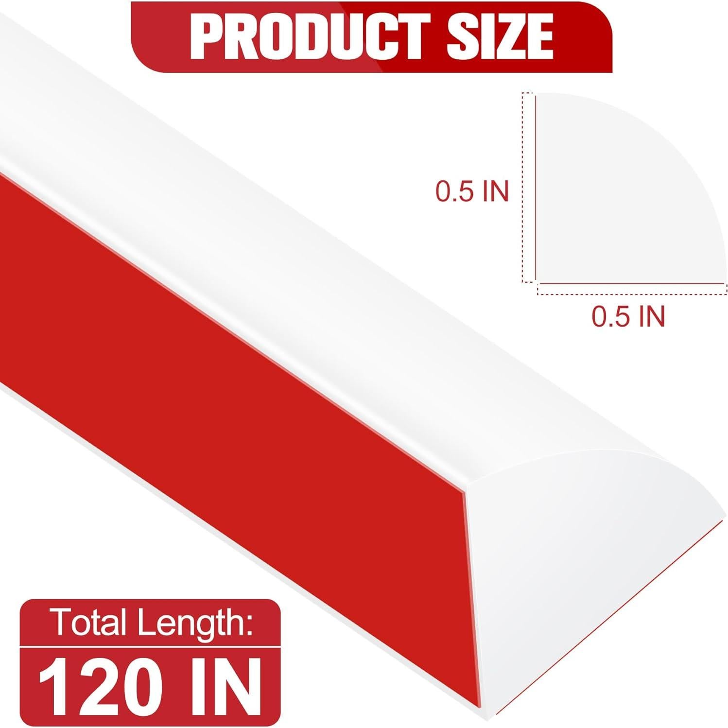 Moldura Flexible Autoadhesiva ToLanbbt 120 cm Blanca