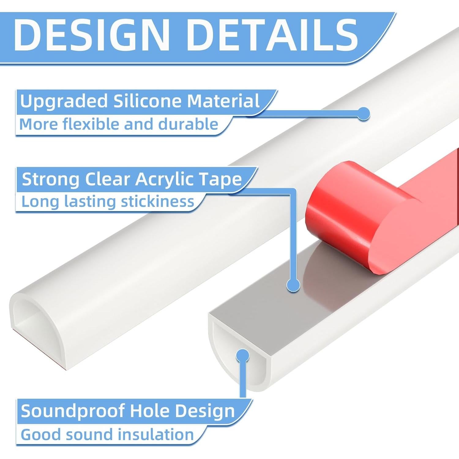 Sello de Aislamiento Draourness 6 m Blanco para Puertas y Ventanas