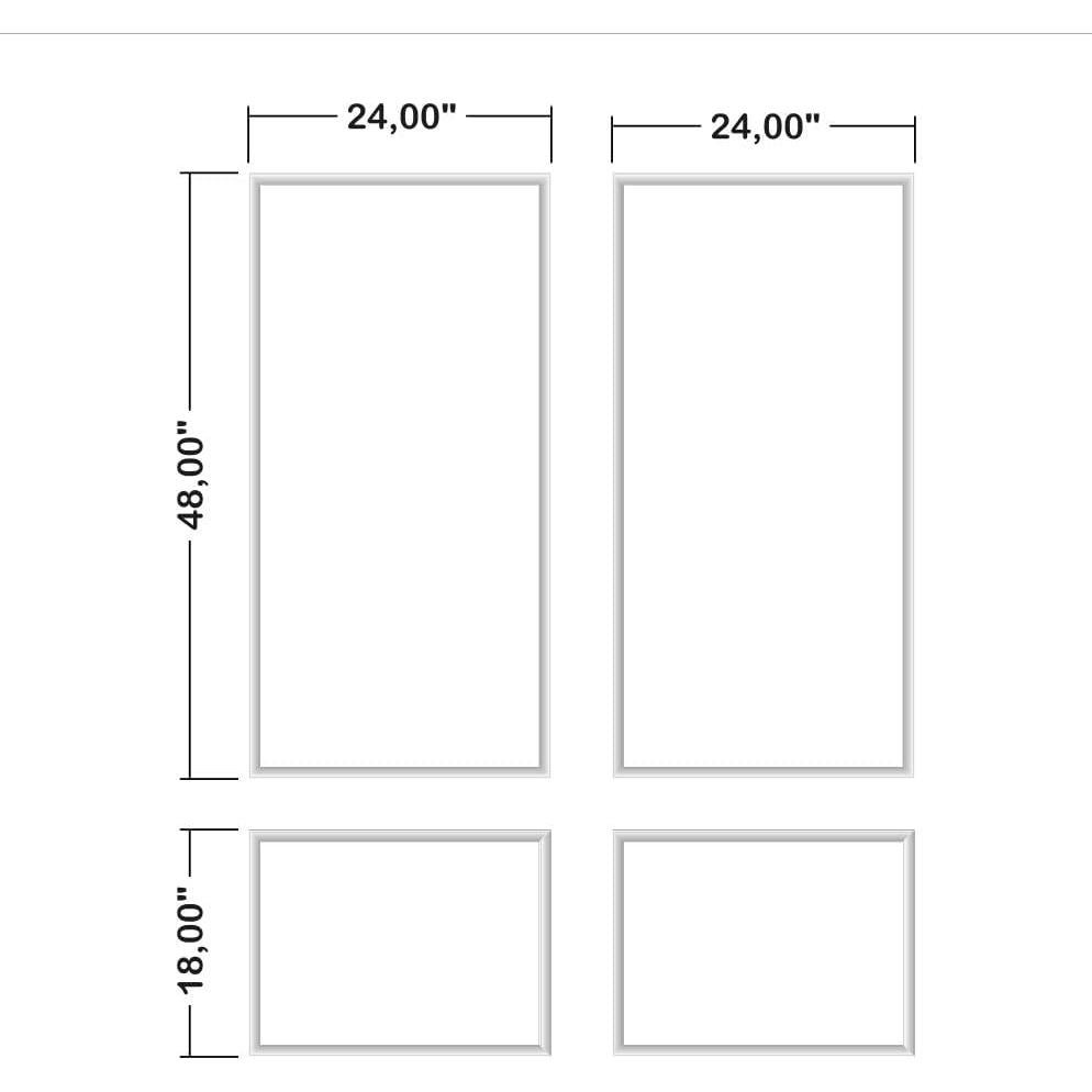 Kit de Molduras de Pared Birdeco 61x122 cm Resistente a Humedad
