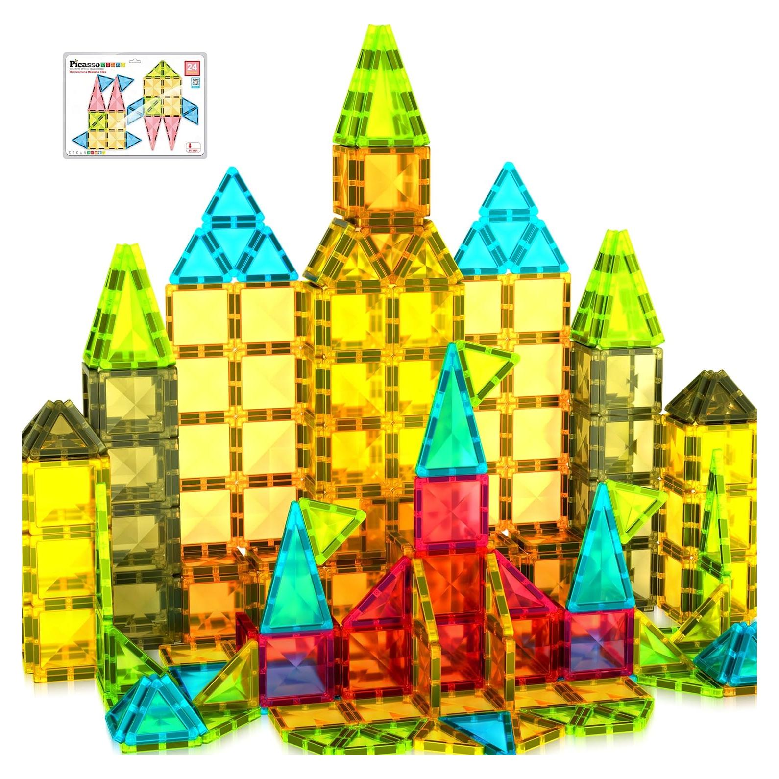 Bloques de Construcción Magnéticos PicassoTiles 24 Piezas Viaje