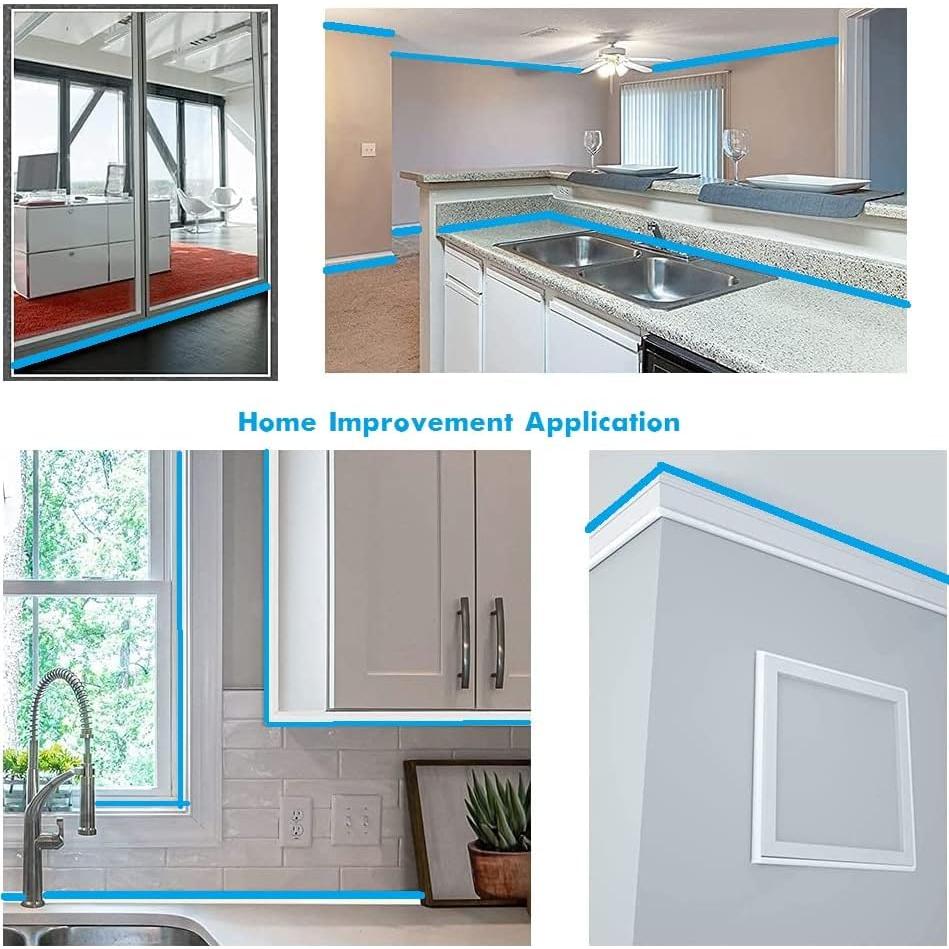 Moldura de esquina autoadhesiva Maydos 3D 3.81cm x 4.88m blanca