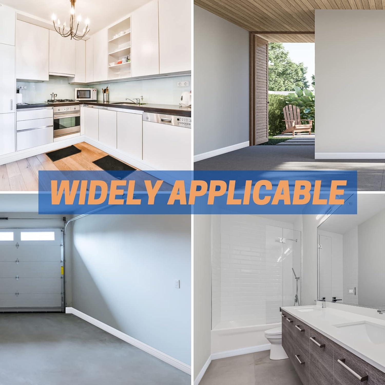 Moldura de Zócalo Flexible COUKIU 10.16 cm x 3.05 m Blanca