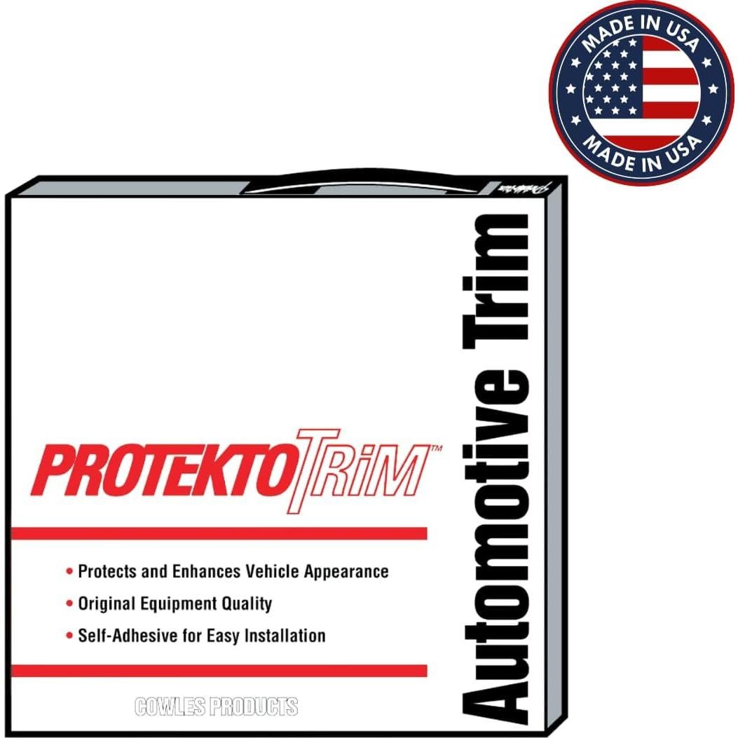 Moldura Lateral Flexible Cowles 24 Pies Negro Mate PVC 1"