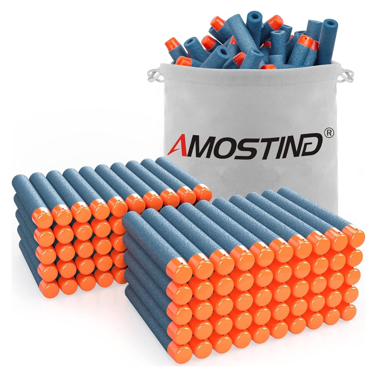 Recargas Nerf AMOSTING 100PCS Elite 2.0 Azul con Bolsa
