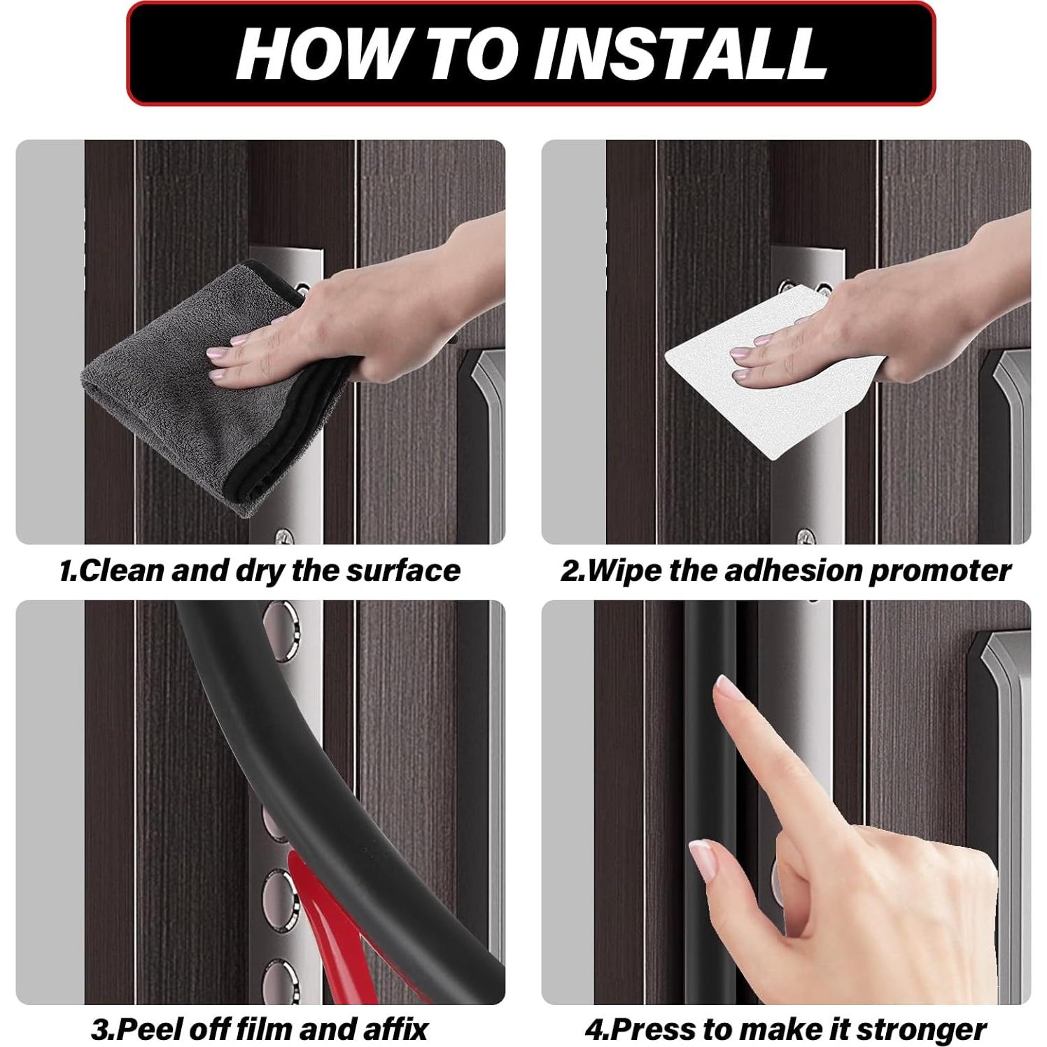 Sellado de Puerta de Silicona Neyway 6.1m Autoadhesivo Negro