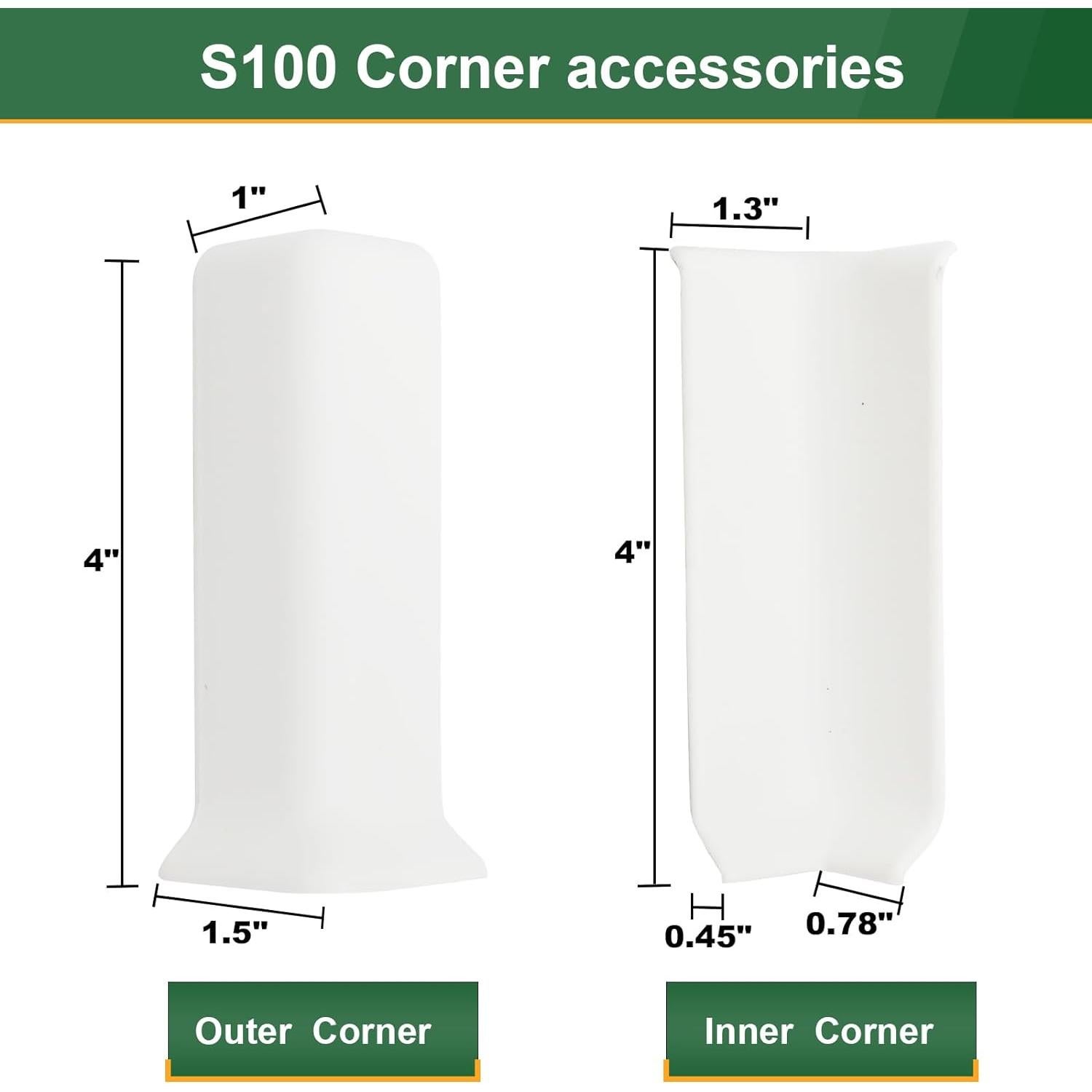 Bloques de Esquina Autoadhesivos GAMZAU 10cm Blancos - 6 Piezas