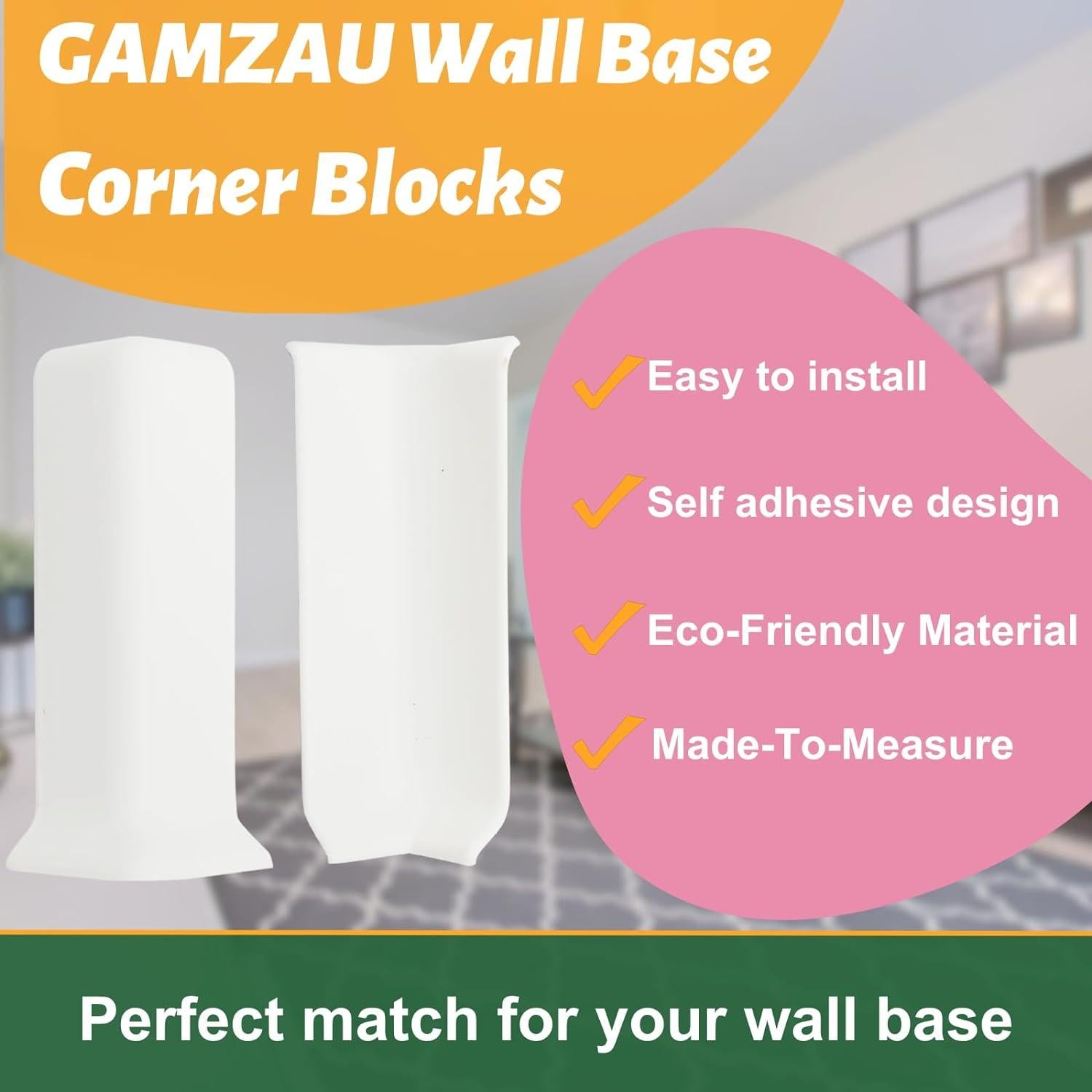 Bloques de Esquina Autoadhesivos GAMZAU 10cm Blancos - 6 Piezas