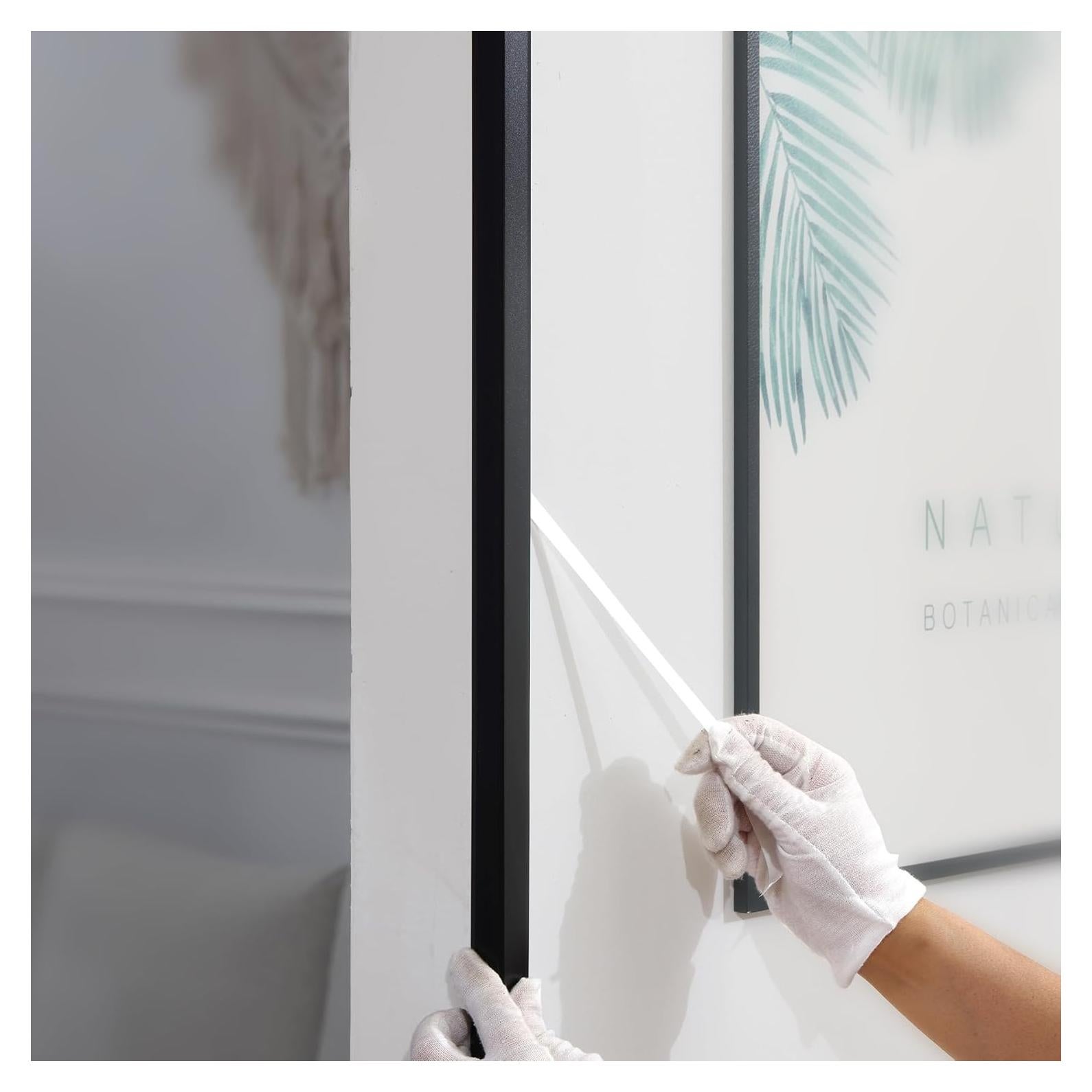 Guardias de Esquina de Aluminio Gaahing 3Pcs 0.9m Negro Mate