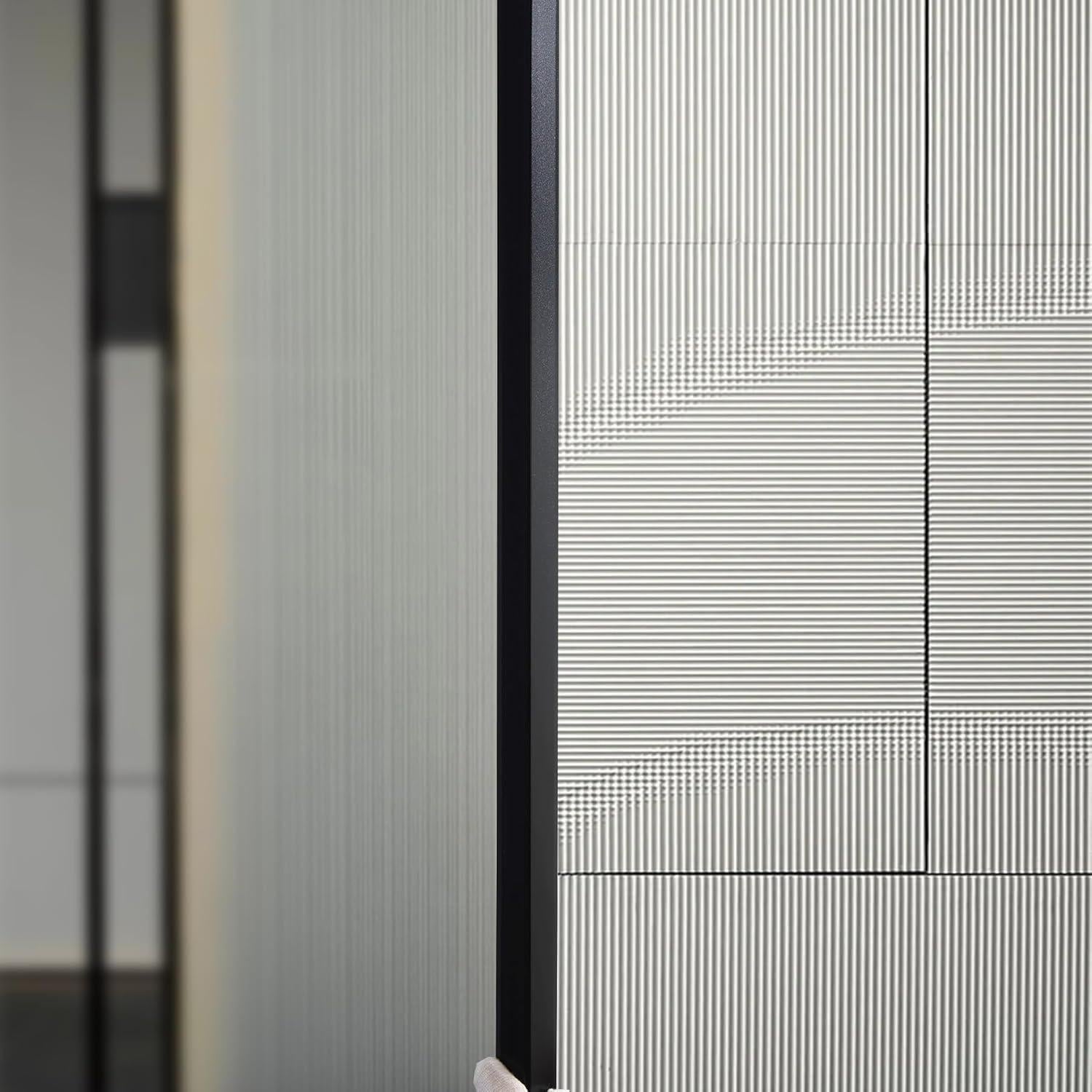 Guardias de Esquina de Aluminio Gaahing 3Pcs 0.9m Negro Mate