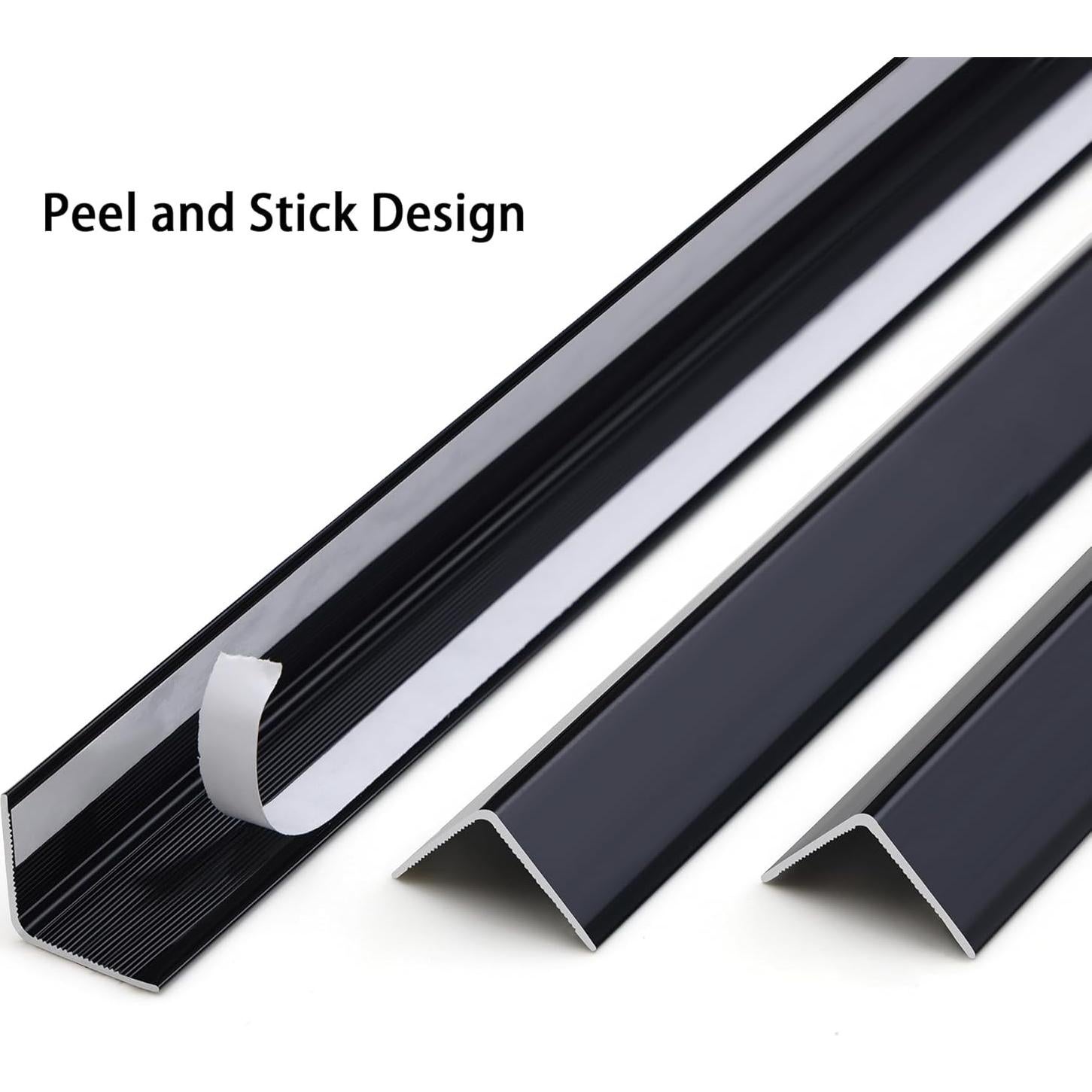 Guardias de Esquina de Aluminio Gaahing 3Pcs 0.9m Negro Mate