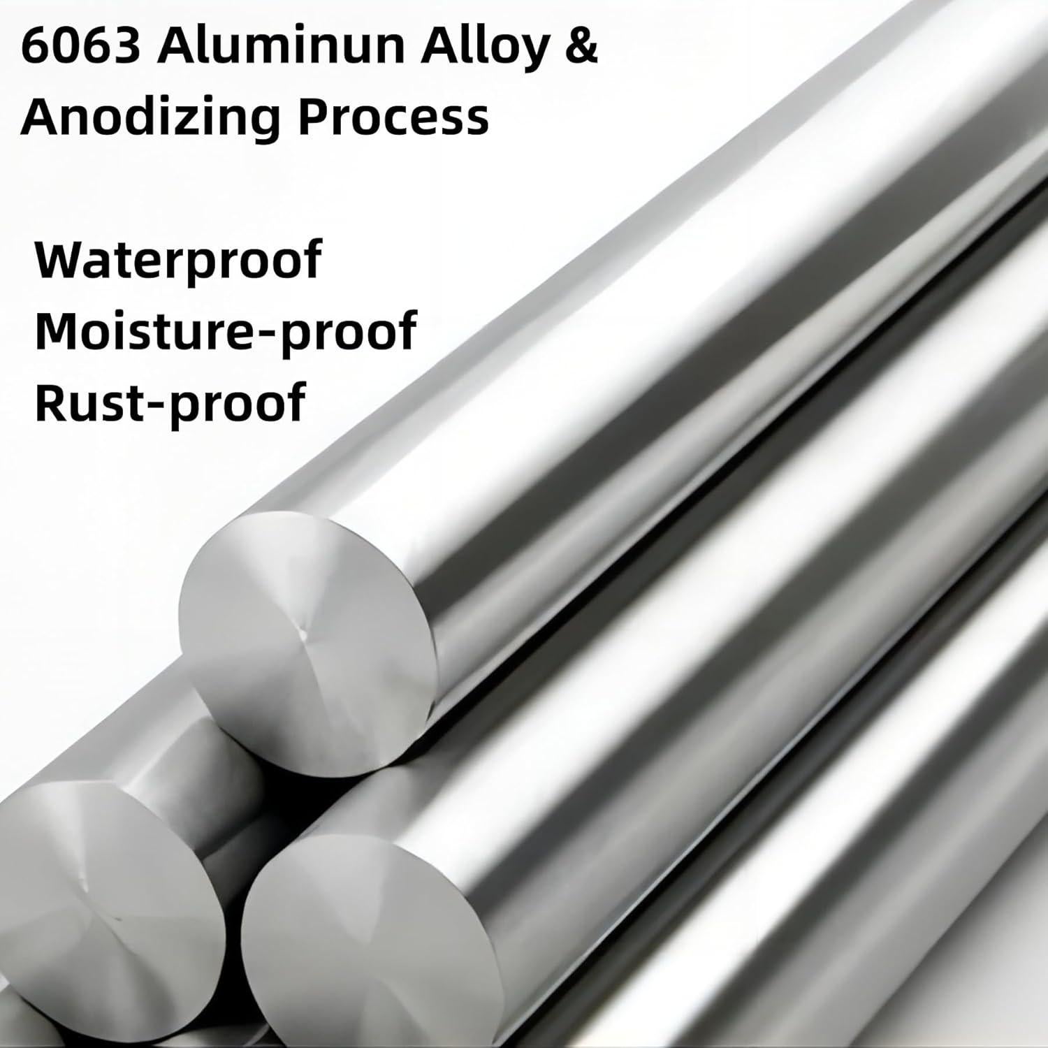 Guardias de Esquina de Aluminio Gaahing 3Pcs 0.9m Negro Mate