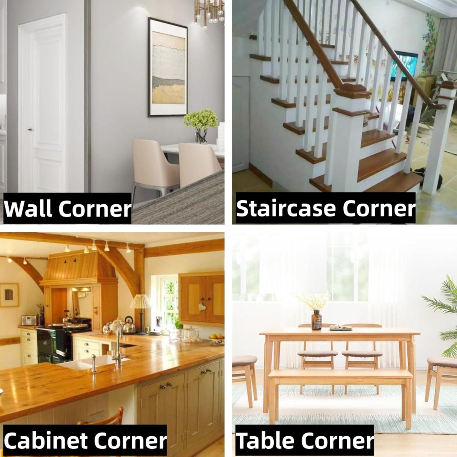 Guardias de Esquina de Aluminio Gaahing 3Pcs 0.9m Negro Mate