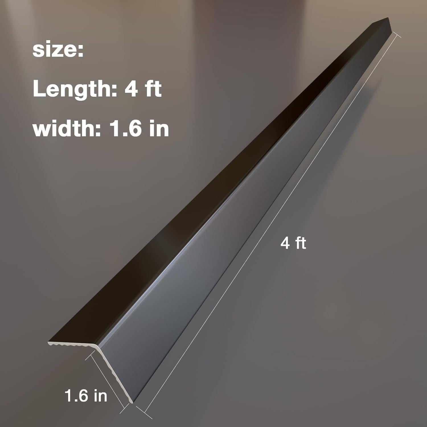 Protectores de Esquinas NeatiEase de Aluminio Negro 1.22m 2pcs