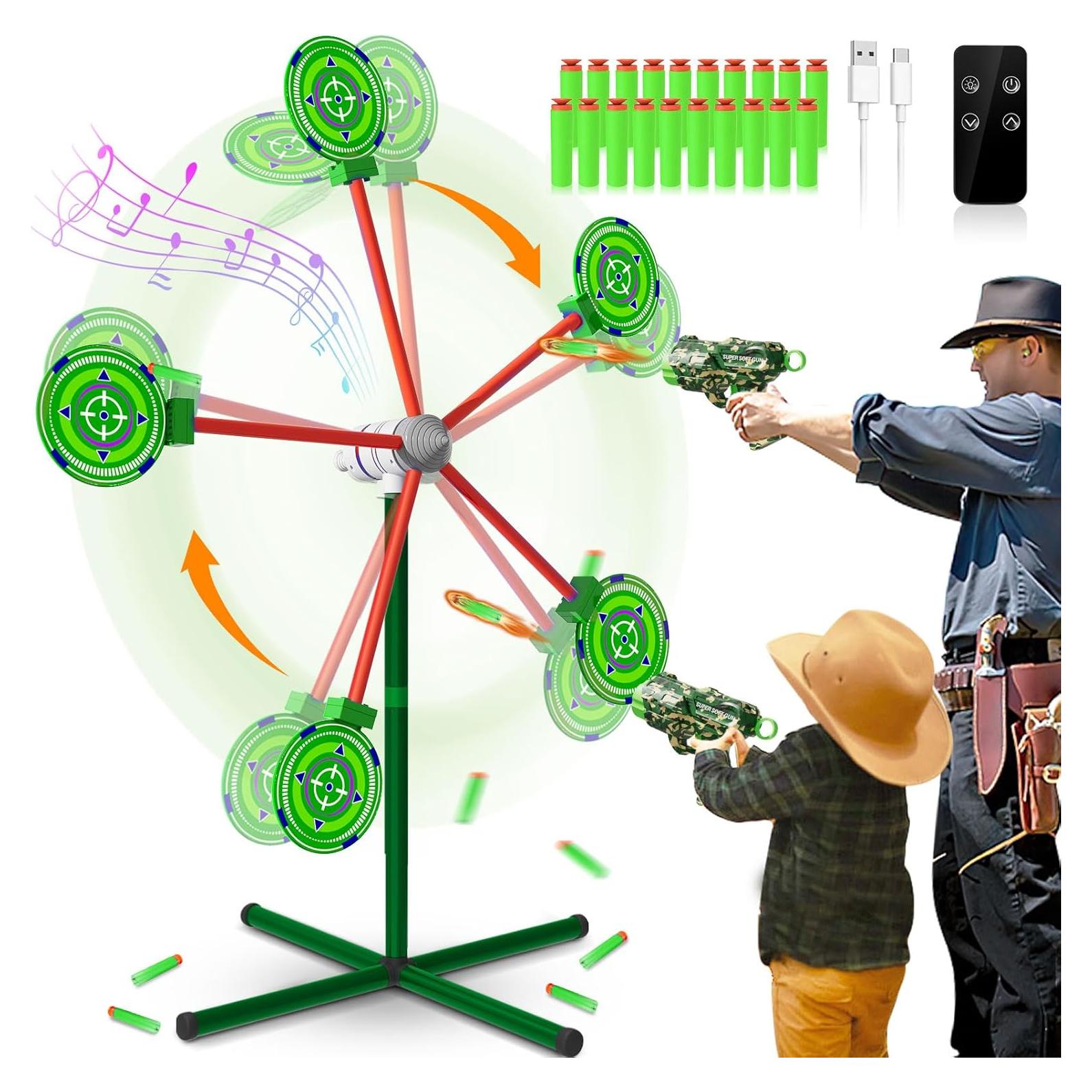 Juguete de Tiro HLDYA con Objetivo Giratorio y 20 Dardos
