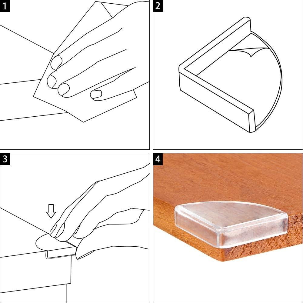 36 Protectores de Esquinas Transparentes Tomorotec para Bebés
