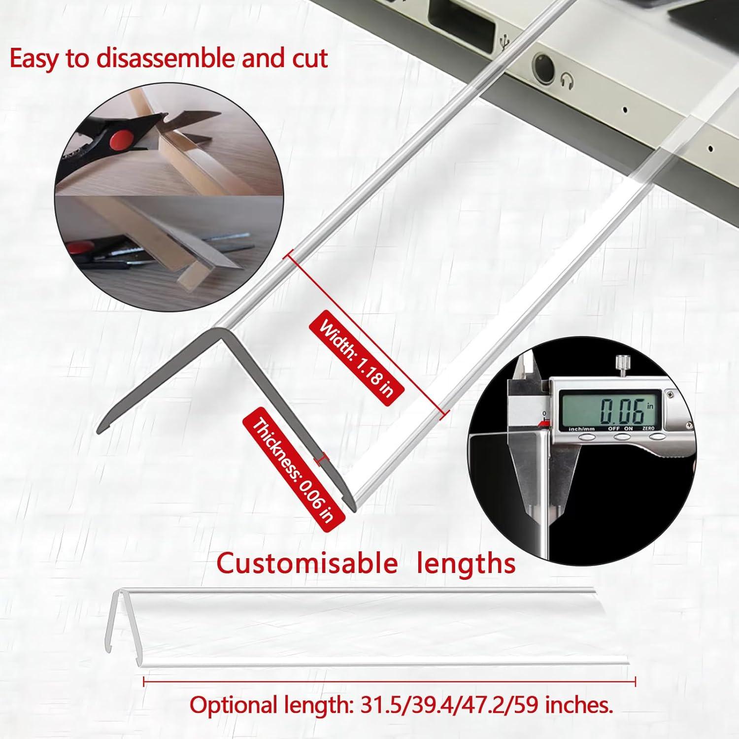 Protectores de Esquinas Transparentes Awvob 80cm - 4 Piezas