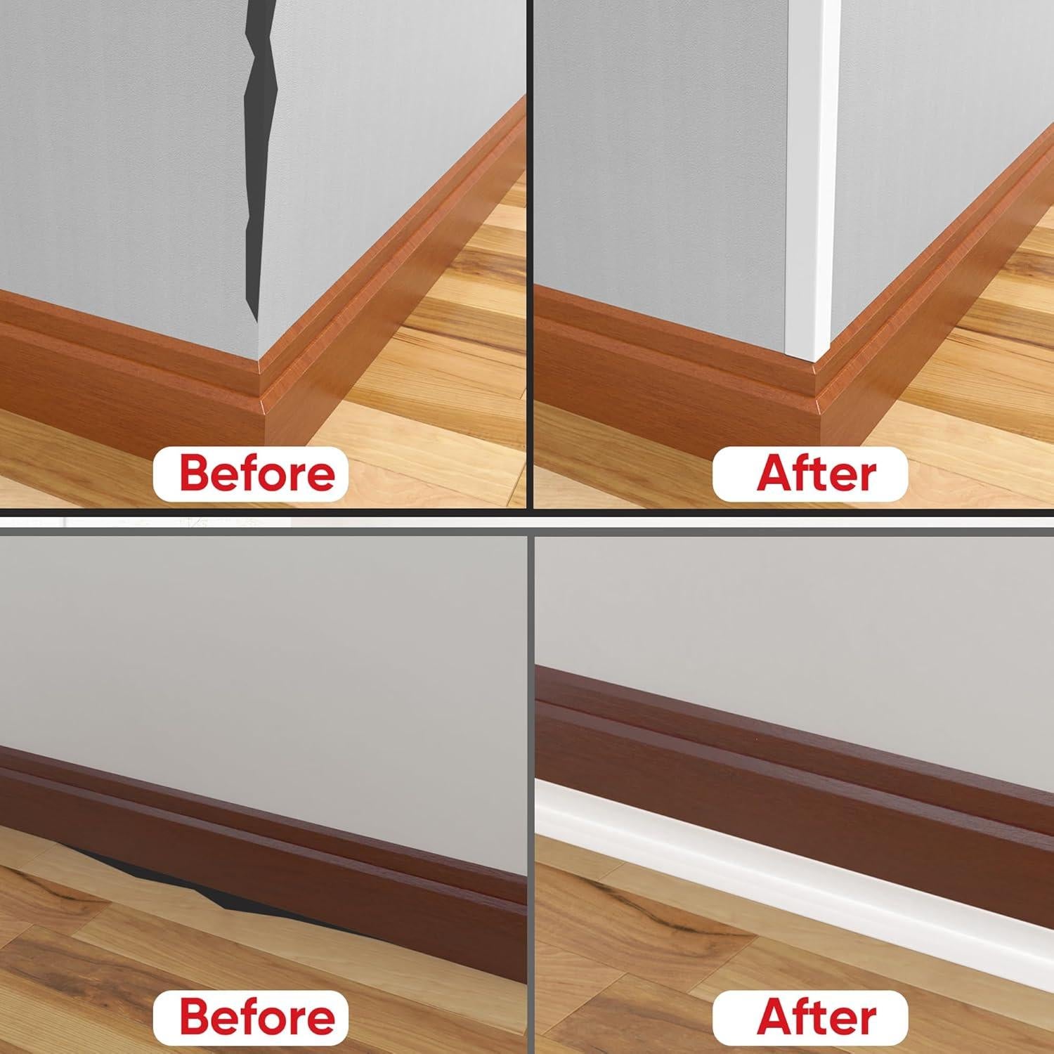 Protector de Esquinas de Pared Autoadhesivo Mavionor 4.06cm x 6.1m Blanco