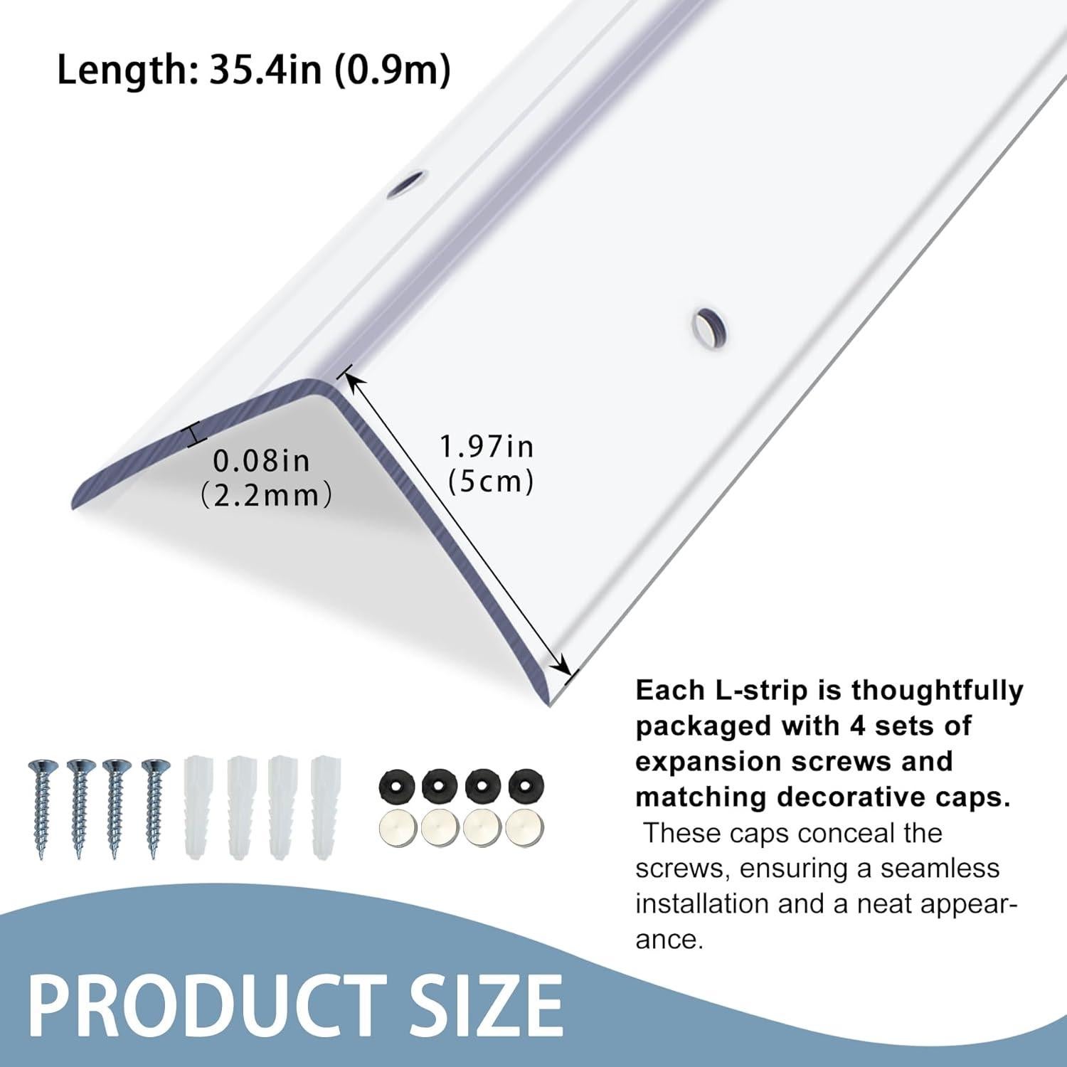 Protectores de Esquinas Taaizau 90cm x 5cm 2pcs Transparentes