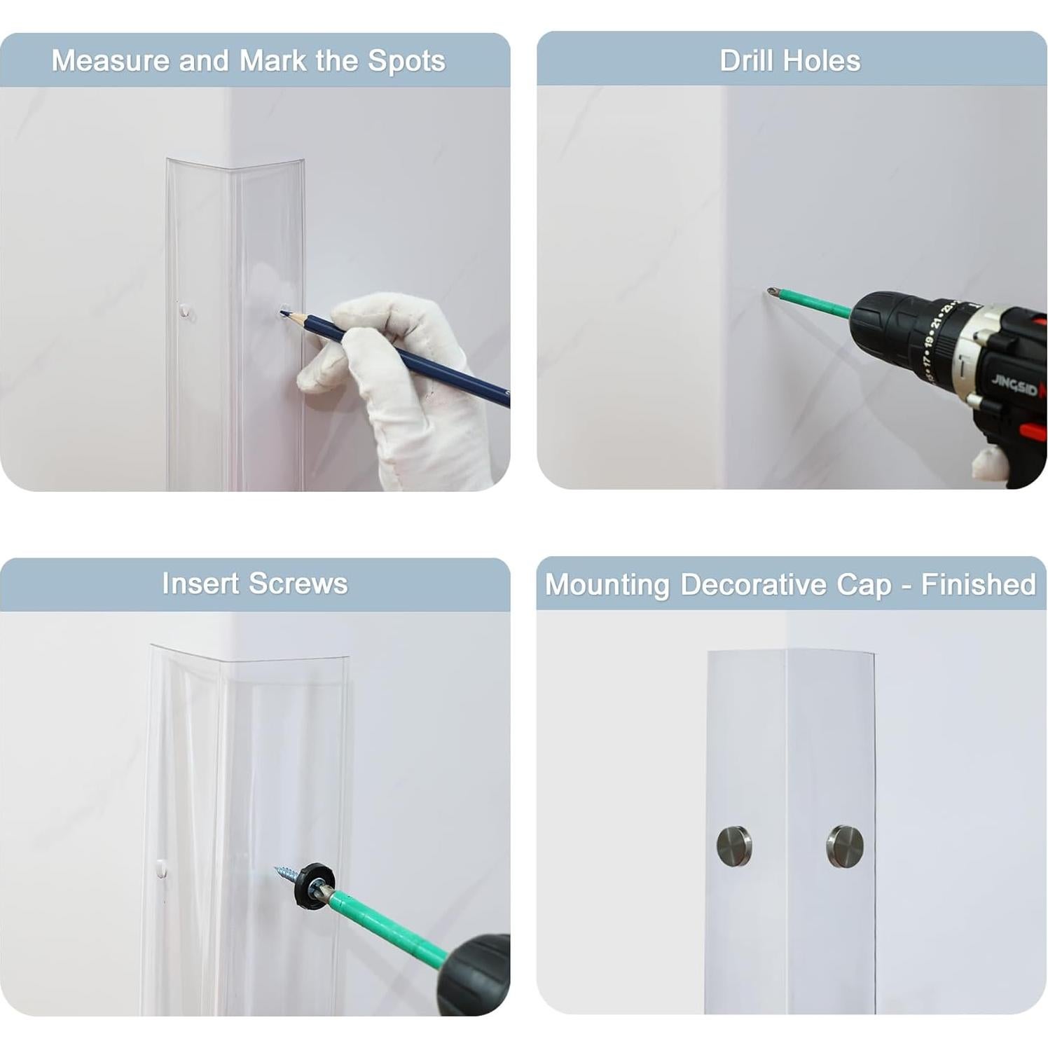 Protectores de Esquinas Taaizau 90cm x 5cm 2pcs Transparentes