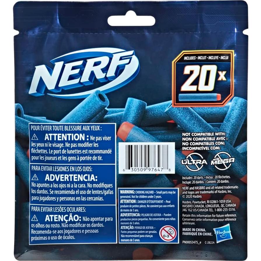 Paquete de recarga Nerf Elite 2.0 con 20 dardos de espuma