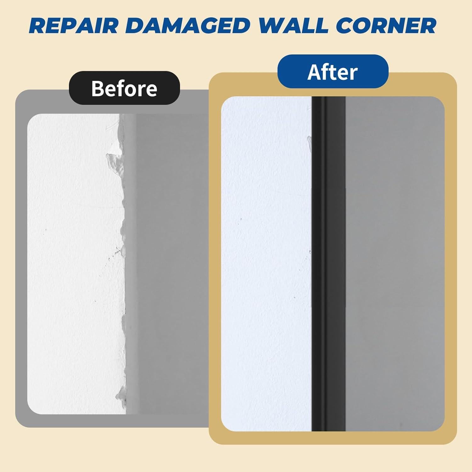 Protector de Esquinas de Pared TONGMO 91.44 cm Negro Paquete de 5